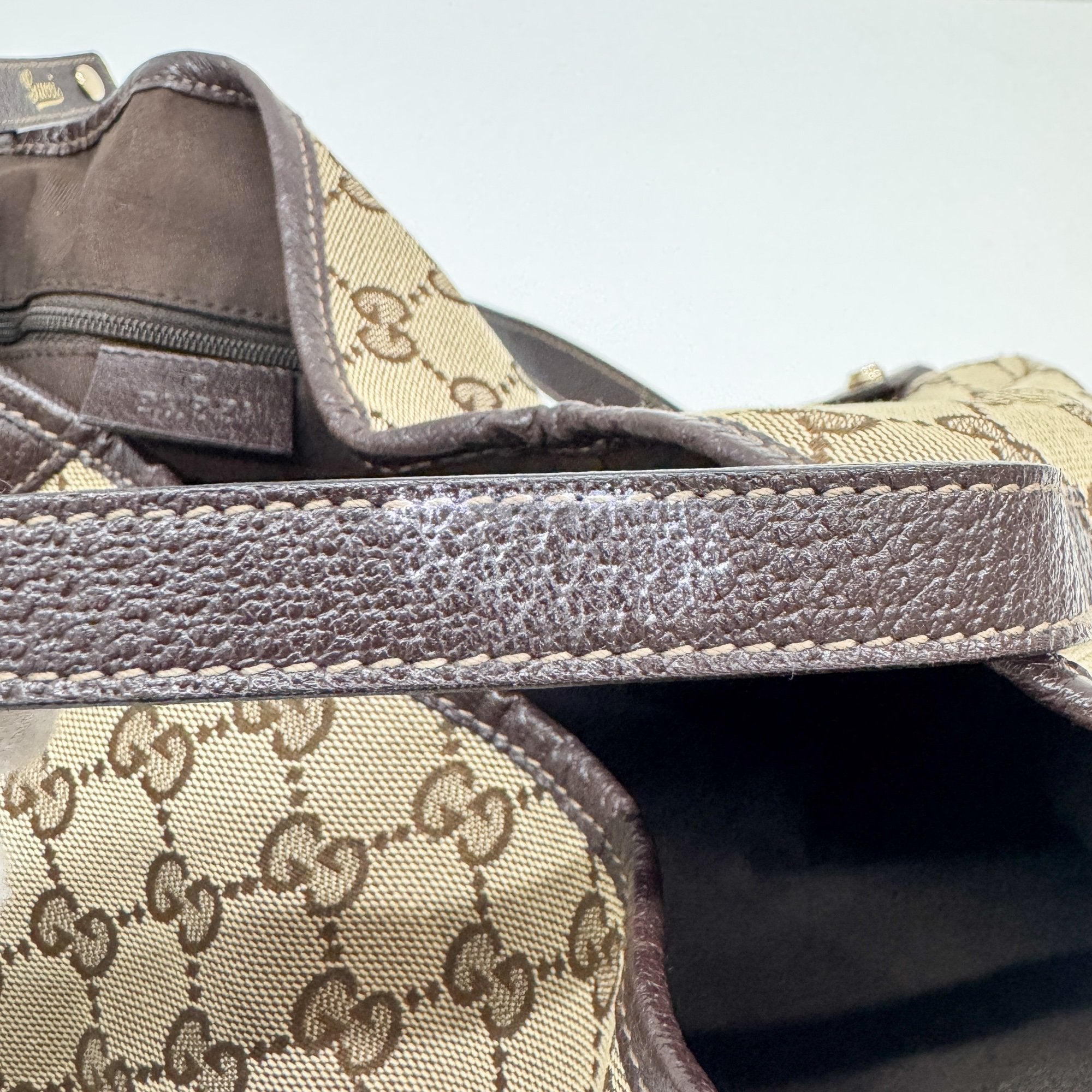 Abbey Brown GG Canvas Shoulder Bag