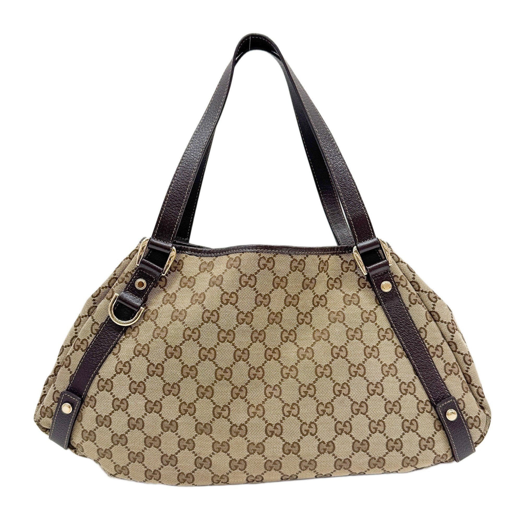 Abbey Brown GG Canvas Shoulder Bag