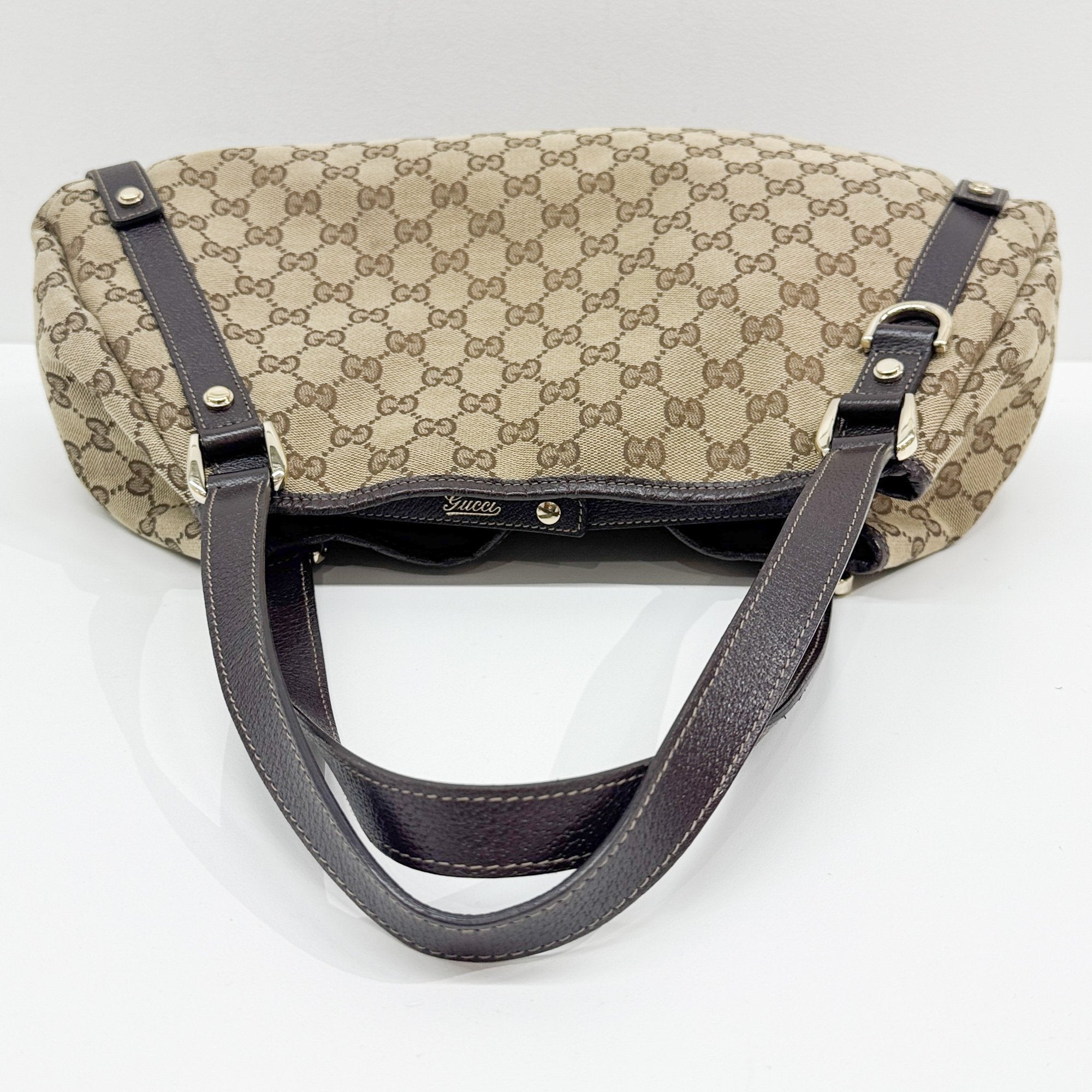 Abbey Brown GG Canvas Shoulder Bag