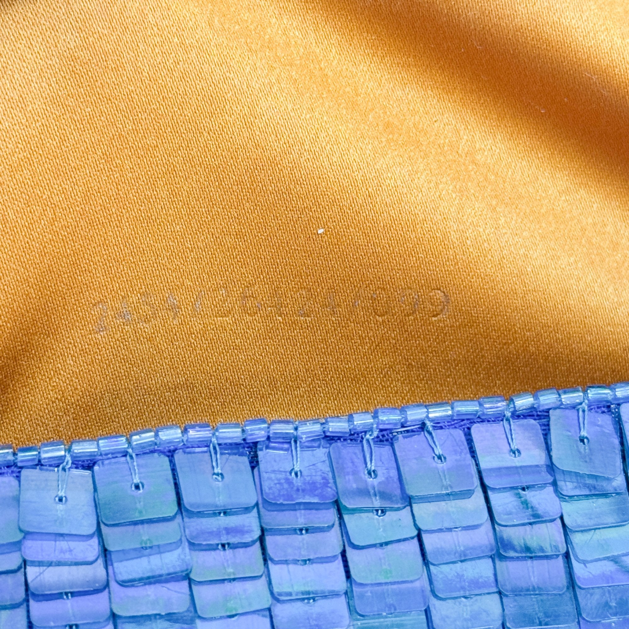 Baguette Blue Sequin Shoulder Bag