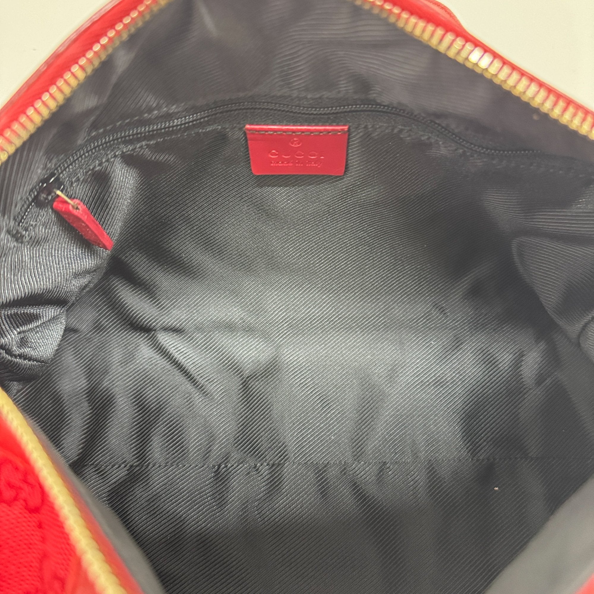 Small Boston Red GG Canvas Shoulder Bag