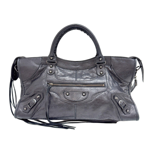 Part Time Black Leather Two Way Bag