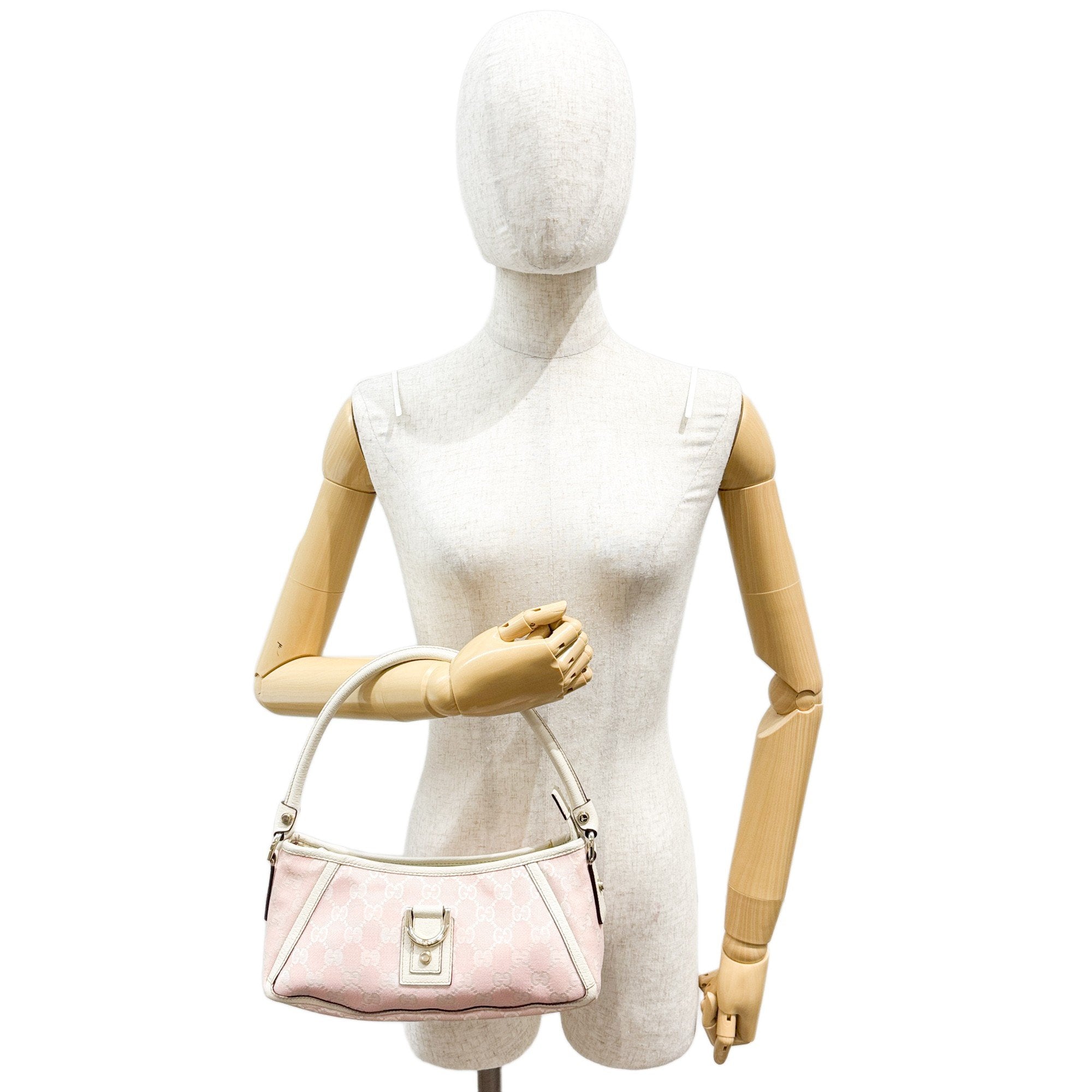 Abbey Pink GG Canvas Shoulder Bag