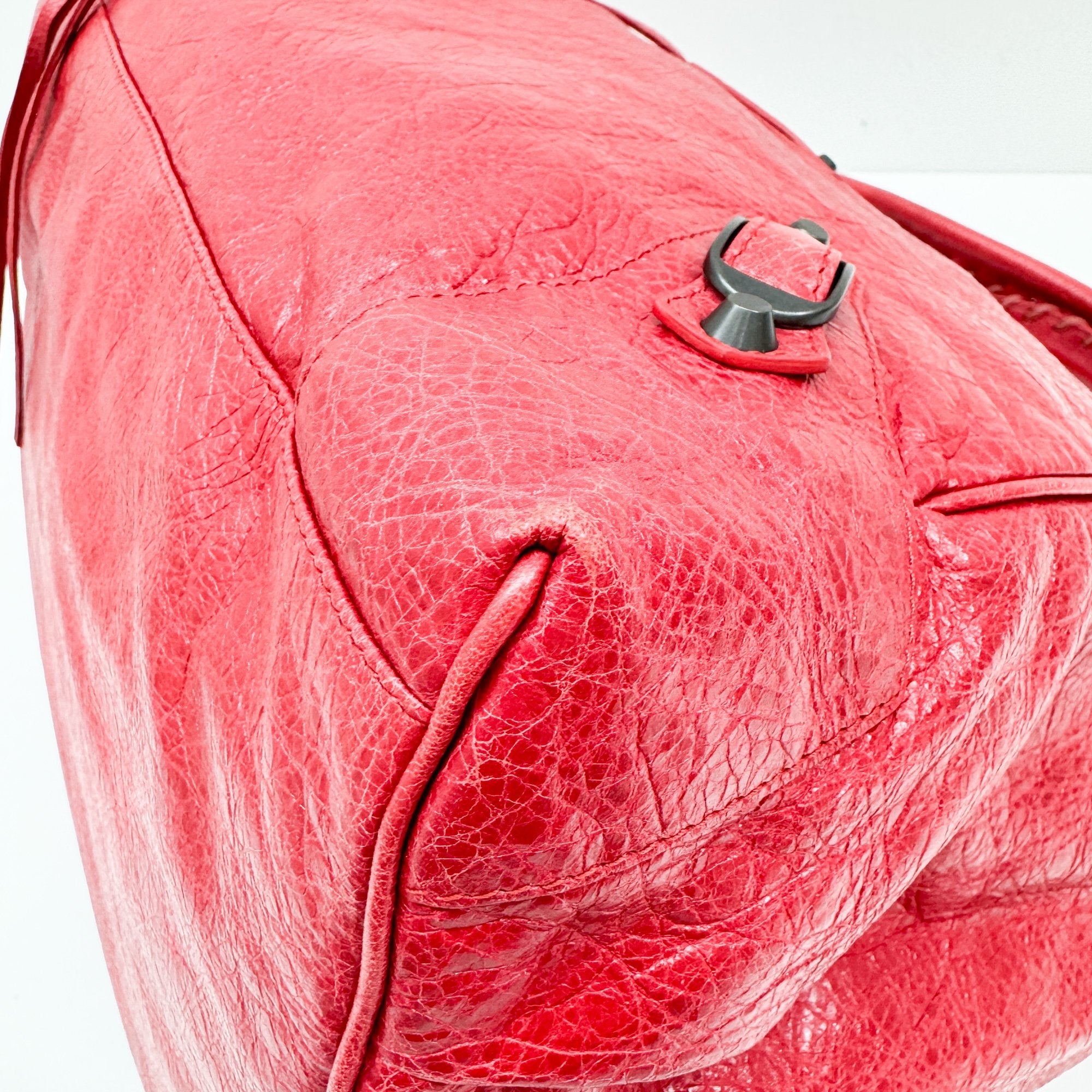 Work Red Leather Two Way Bag