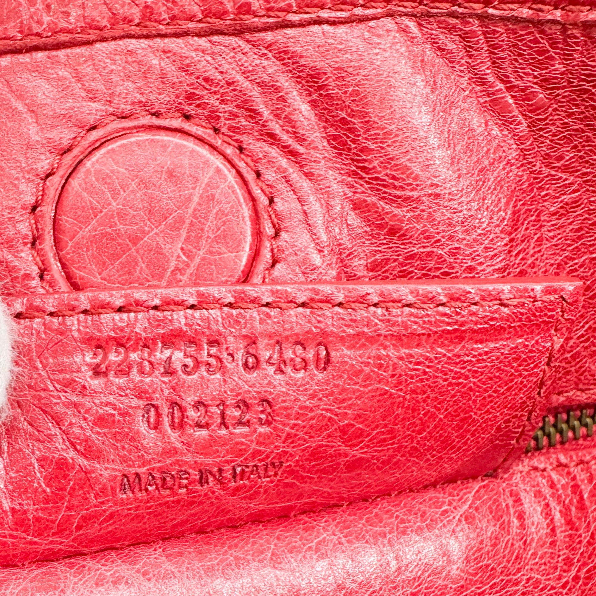 Work Red Leather Two Way Bag