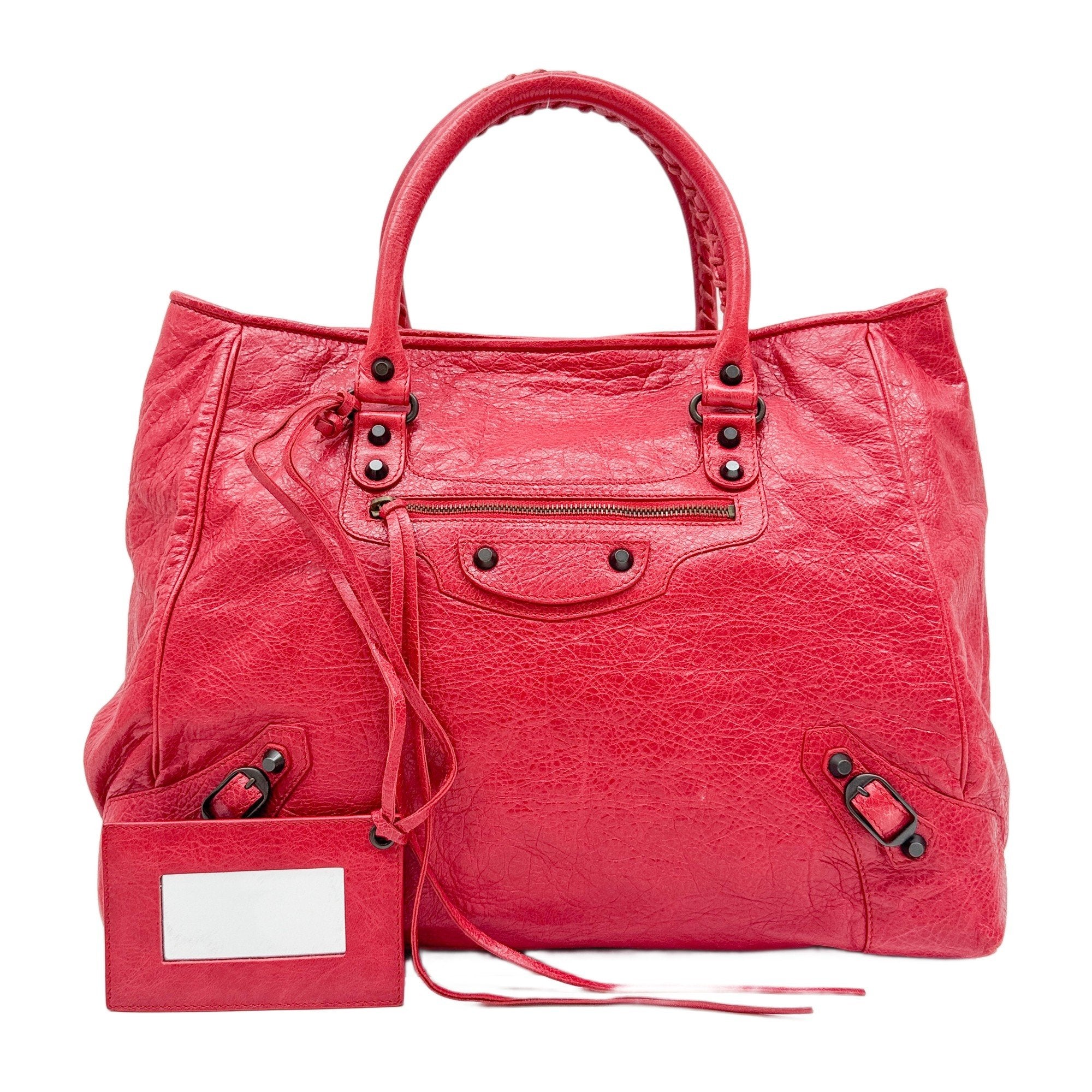 Work Red Leather Two Way Bag