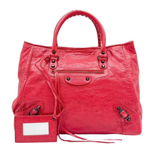 Work Red Leather Two Way Bag