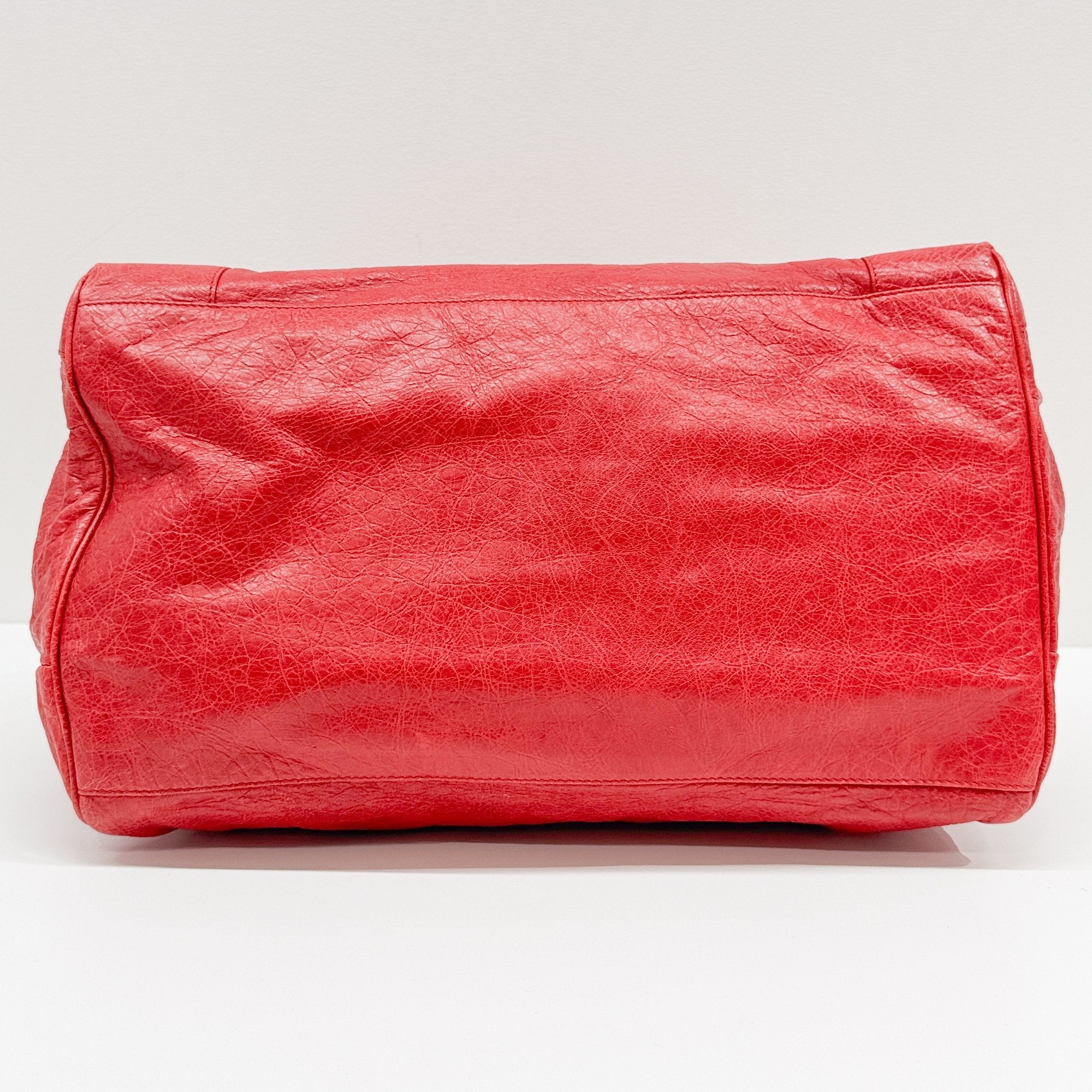 Work Red Leather Two Way Bag
