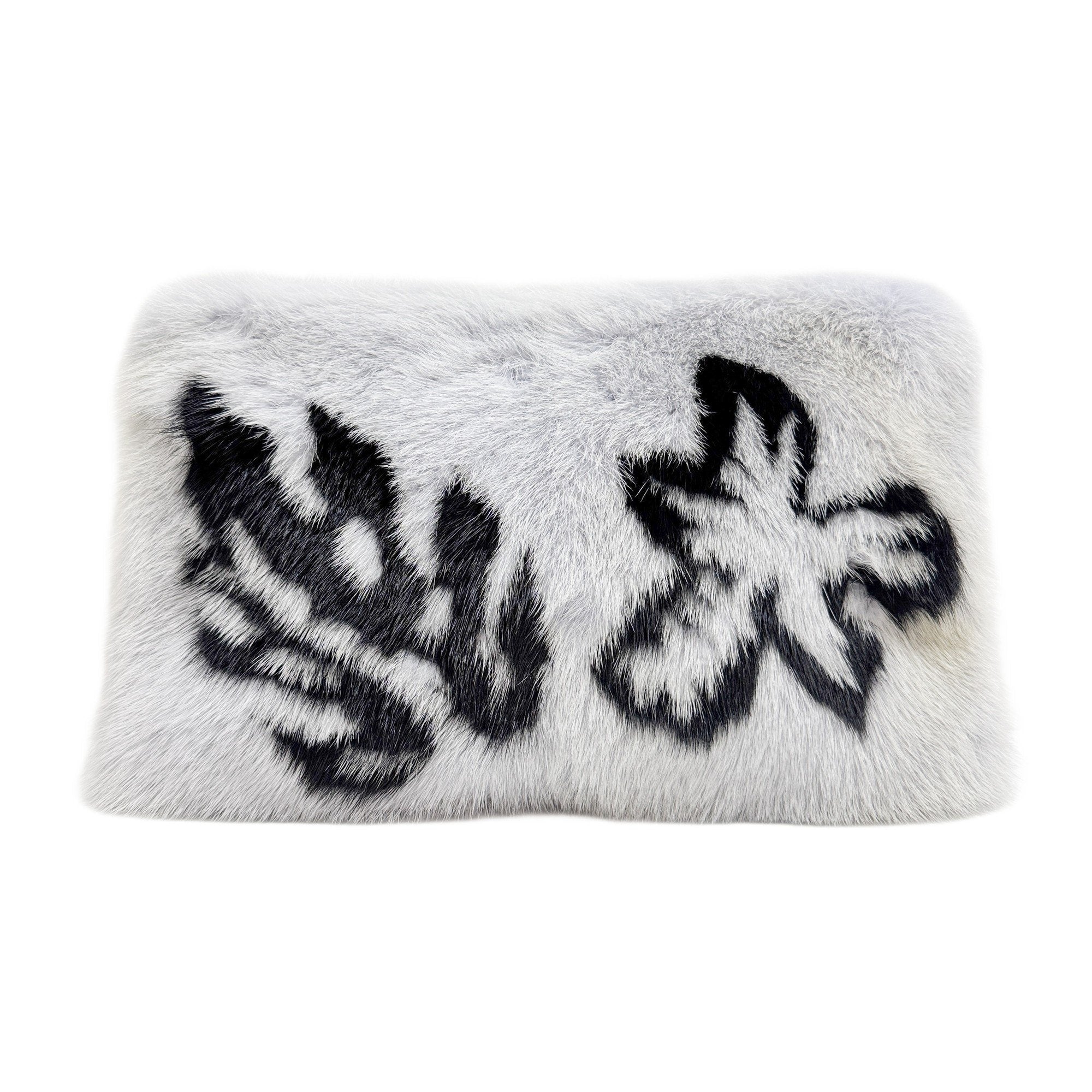Baby Blue Mink Fur Clutch Bag
