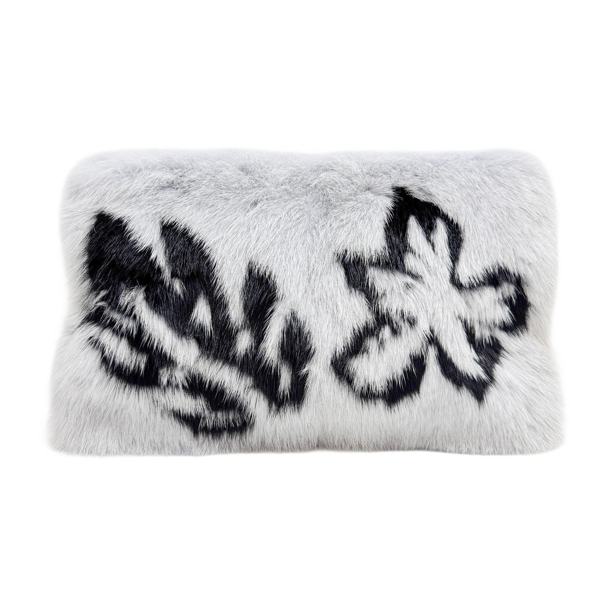 Baby Blue Mink Fur Clutch Bag