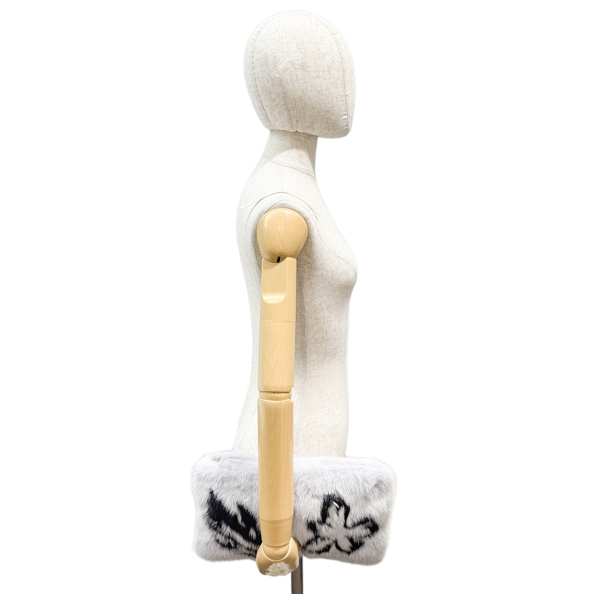 Baby Blue Mink Fur Clutch Bag