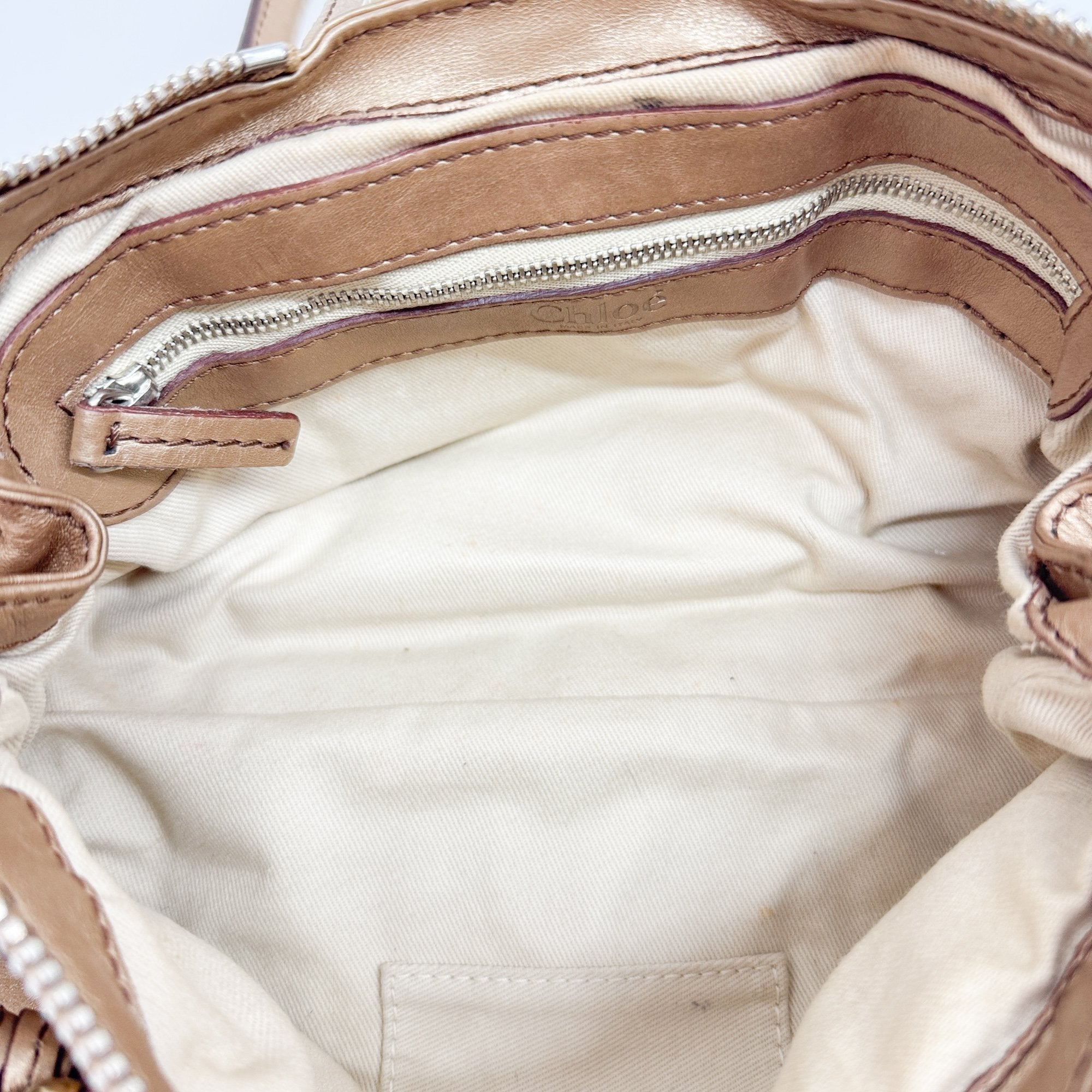 Paddington Mini Gold Leather Shoulder Bag