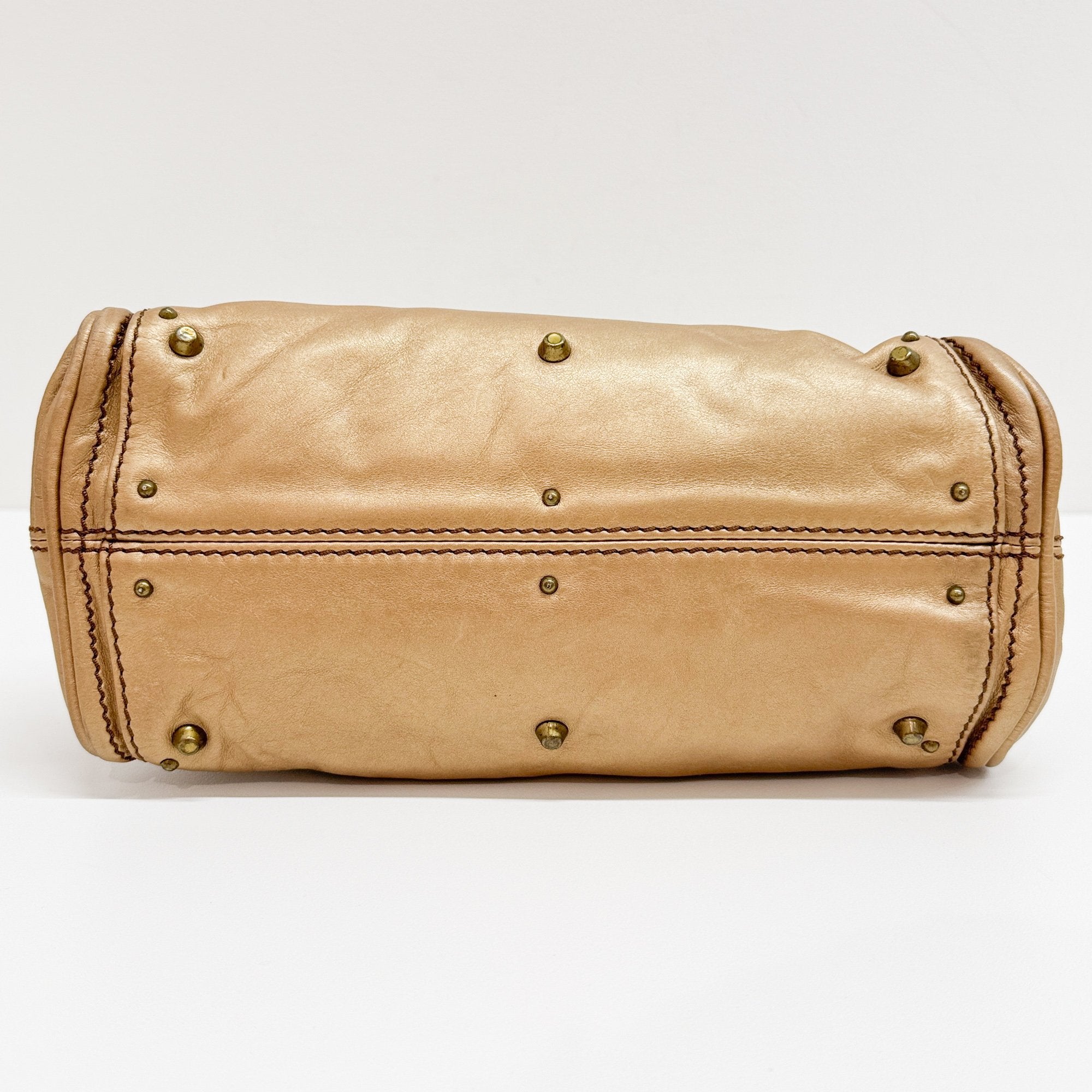 Paddington Mini Gold Leather Shoulder Bag