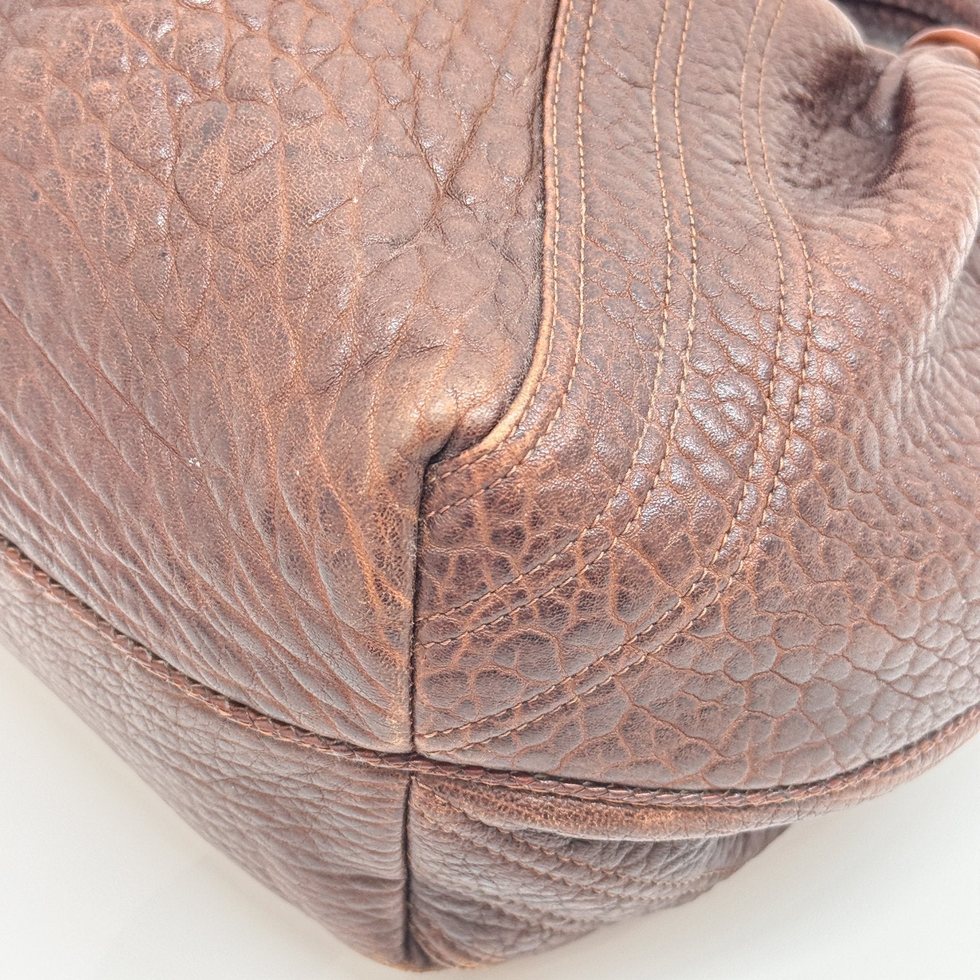 Spy Brown Leather Shoulder Bag