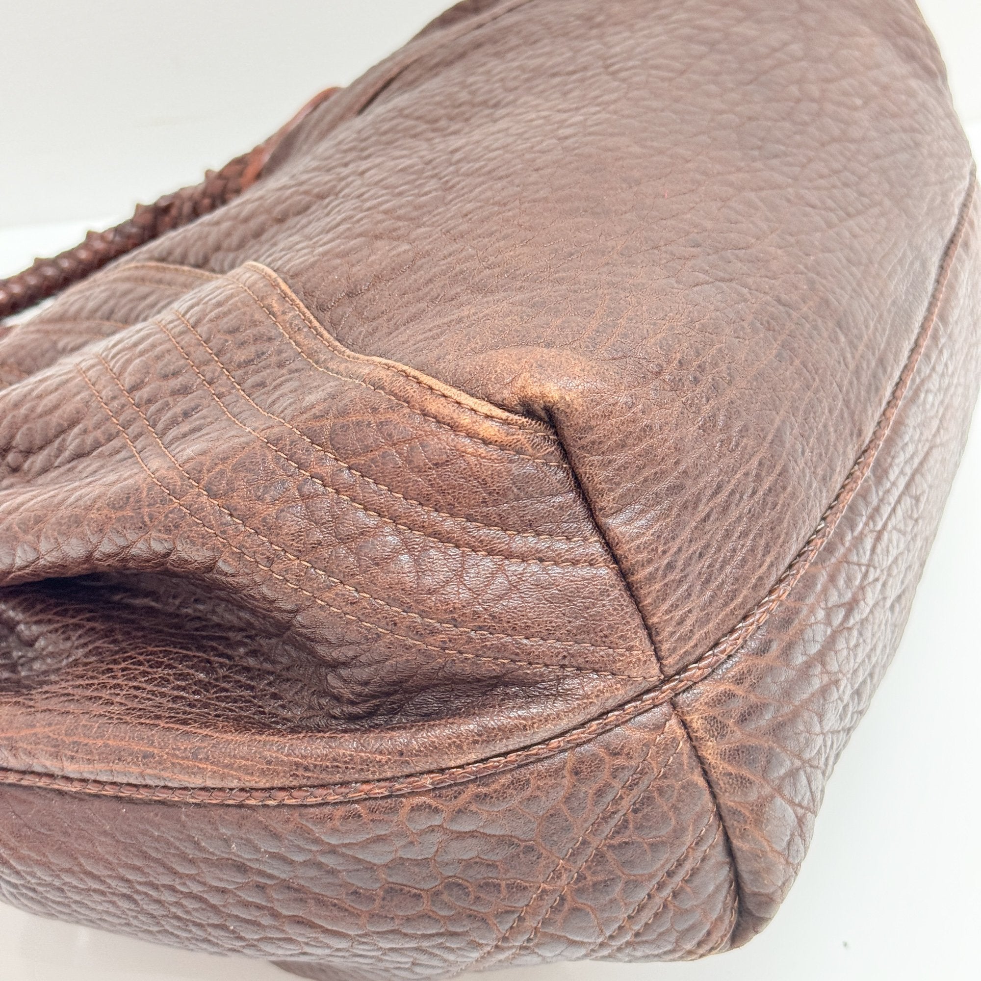 Spy Brown Leather Shoulder Bag