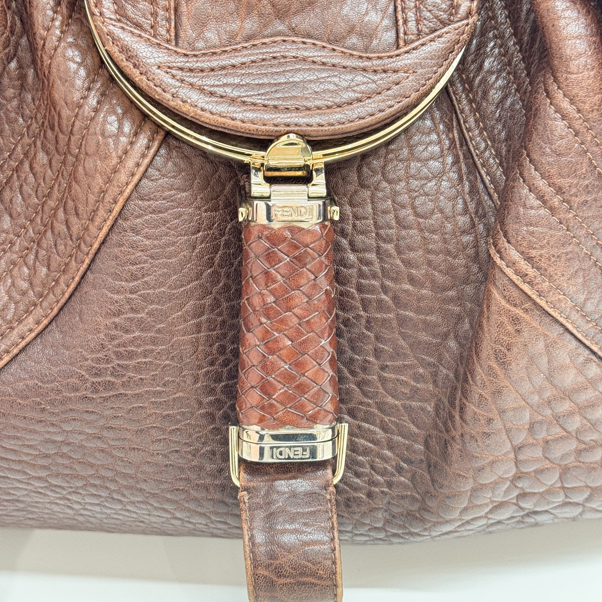 Spy Brown Leather Shoulder Bag