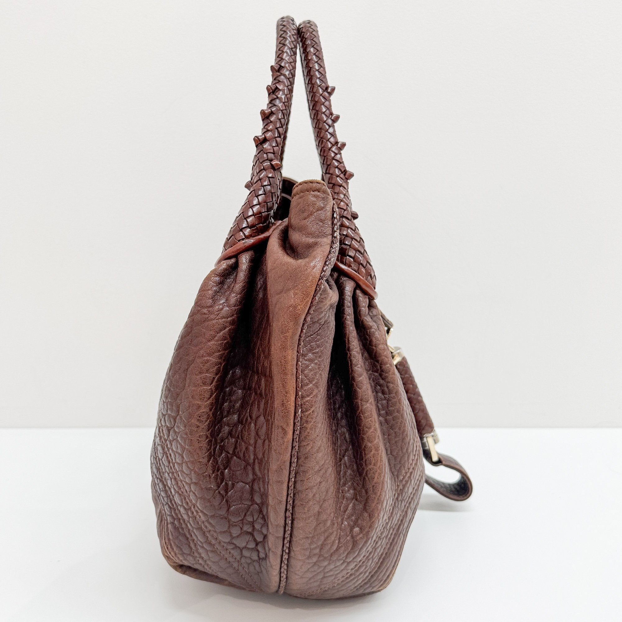 Spy Brown Leather Shoulder Bag