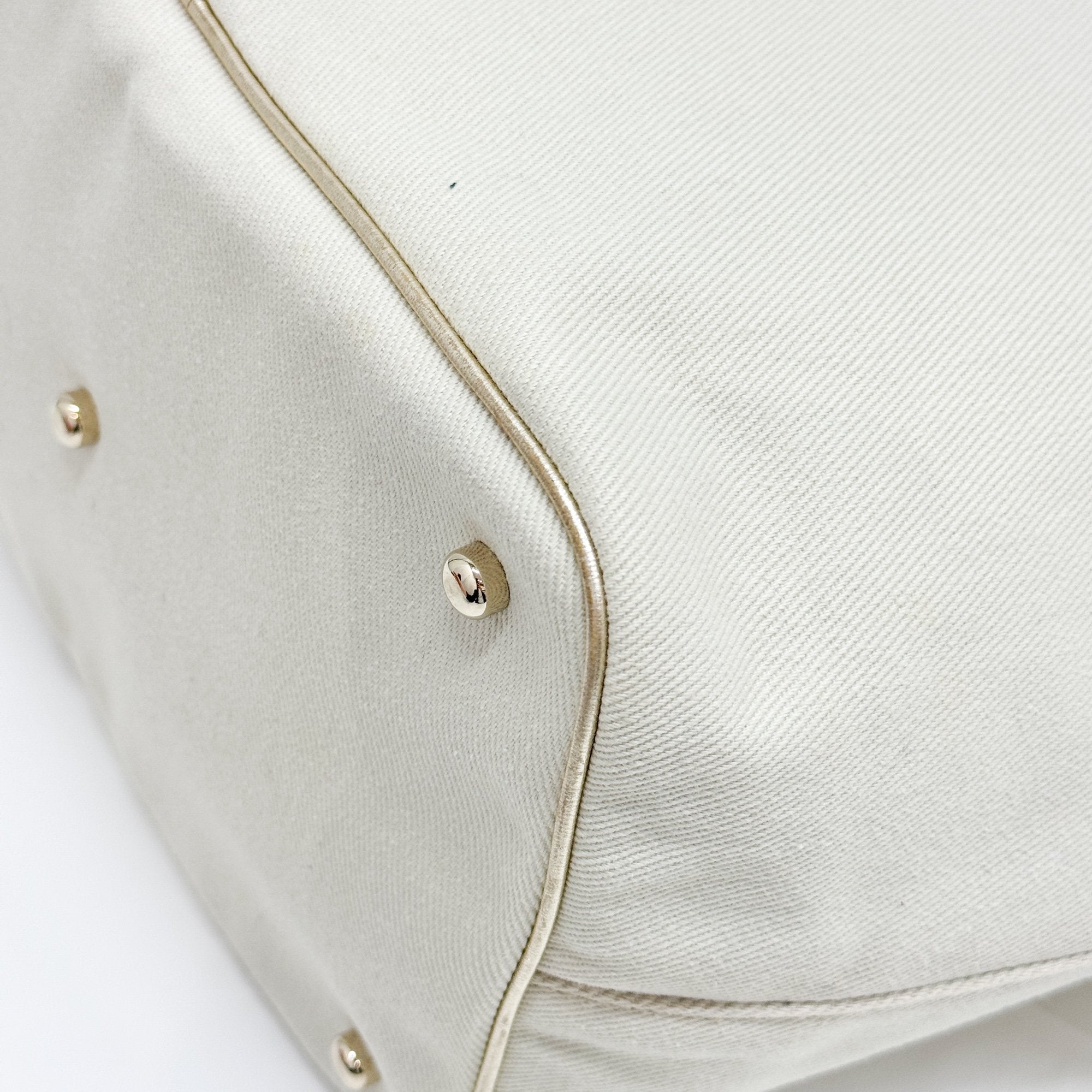 Kahala Eggshell White Canvas Tote Bag