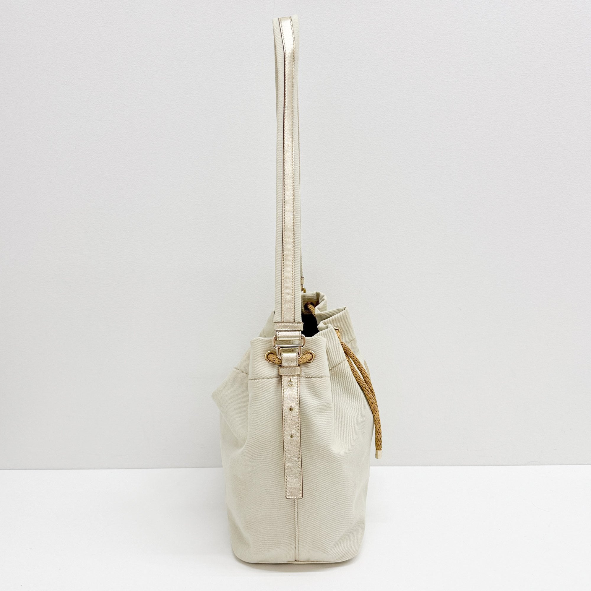 Kahala Eggshell White Canvas Tote Bag