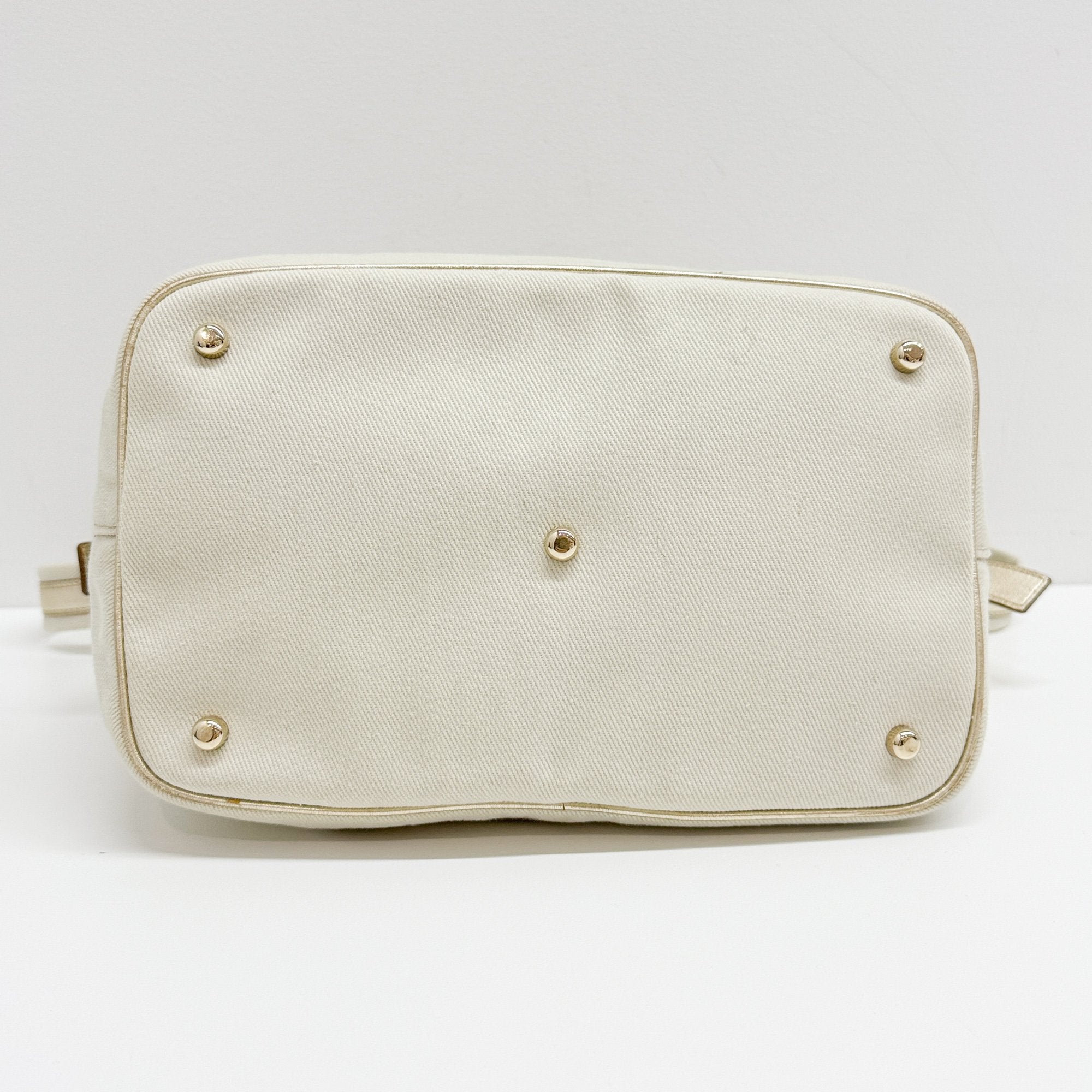 Kahala Eggshell White Canvas Tote Bag