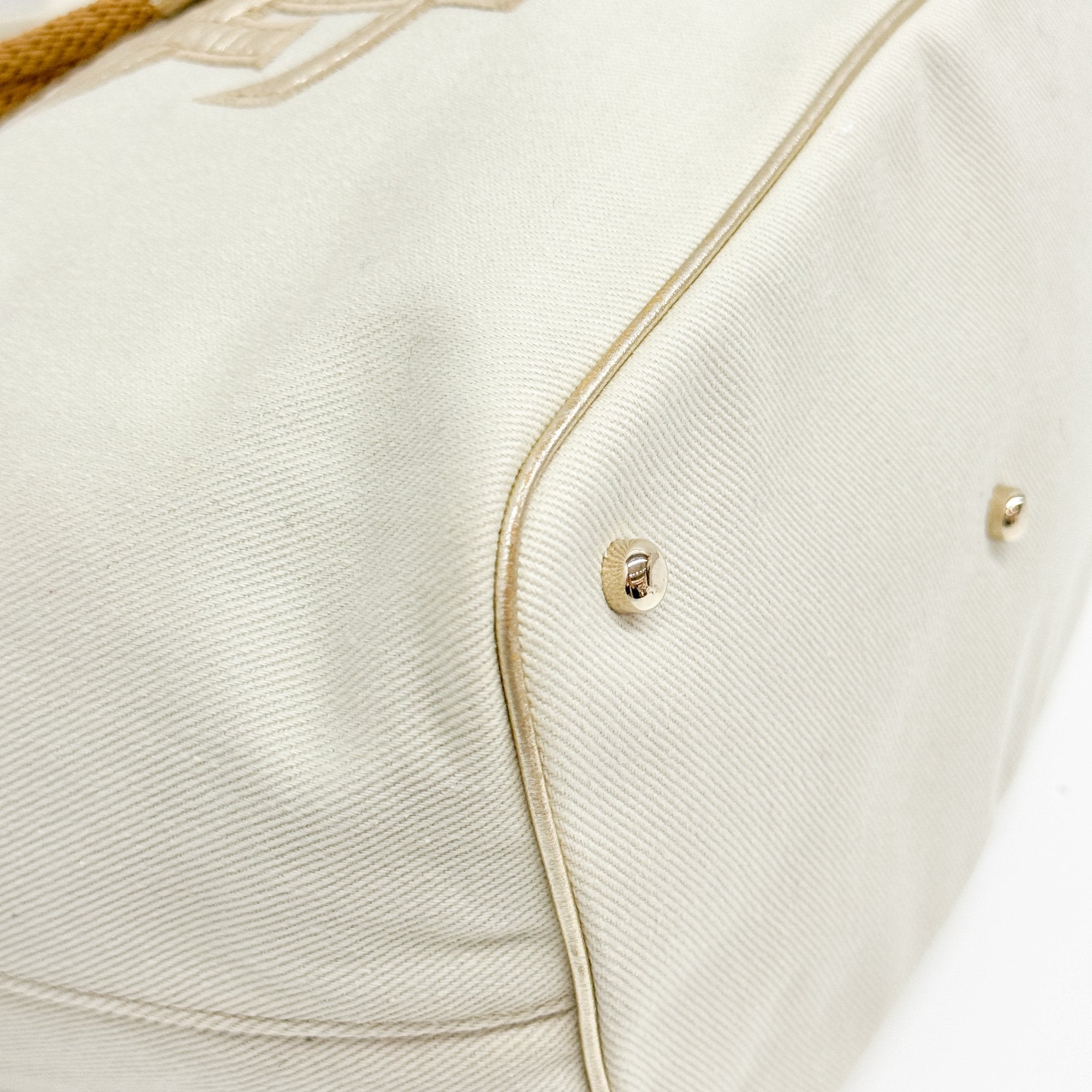 Kahala Eggshell White Canvas Tote Bag