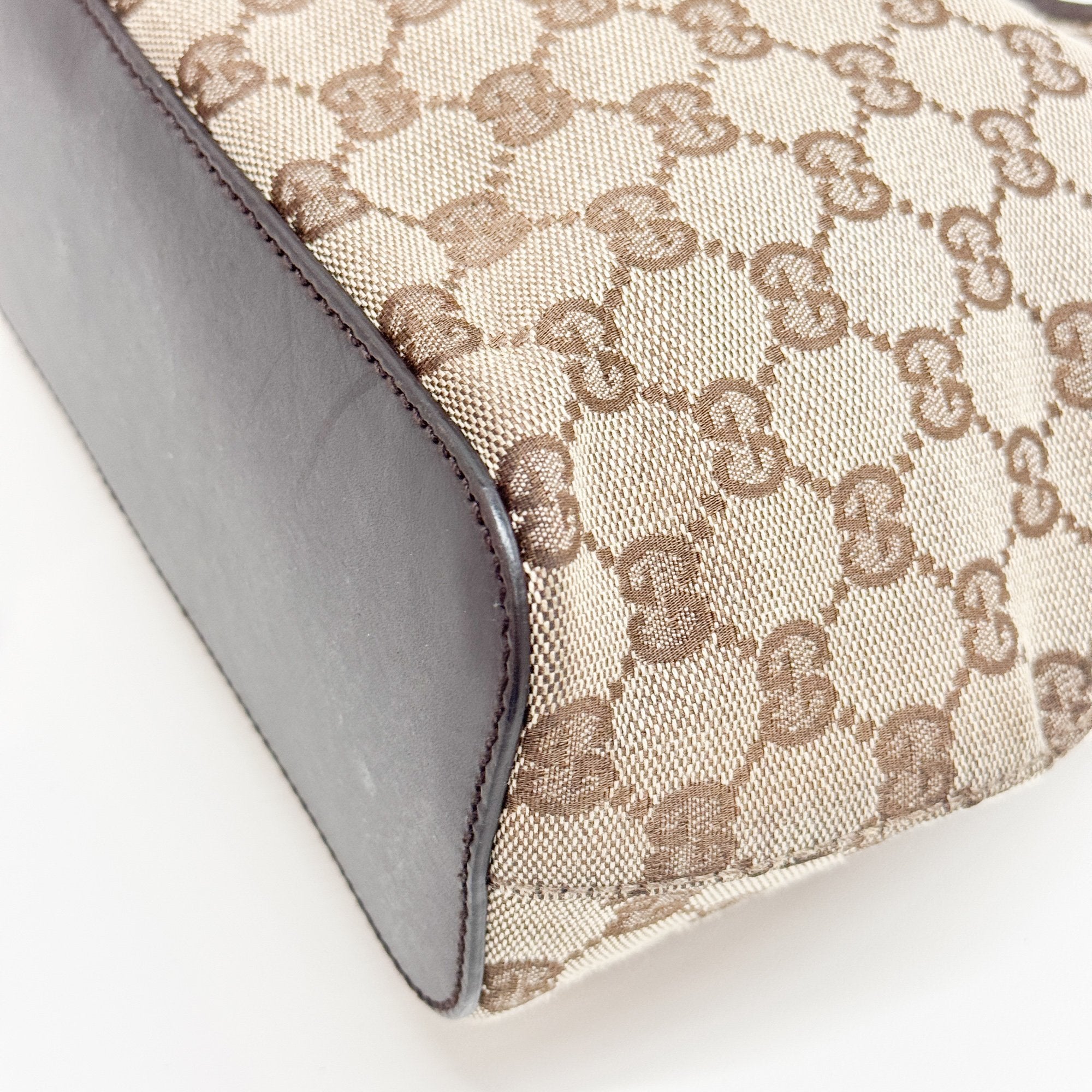 Brown GG Canvas Hobo Bag