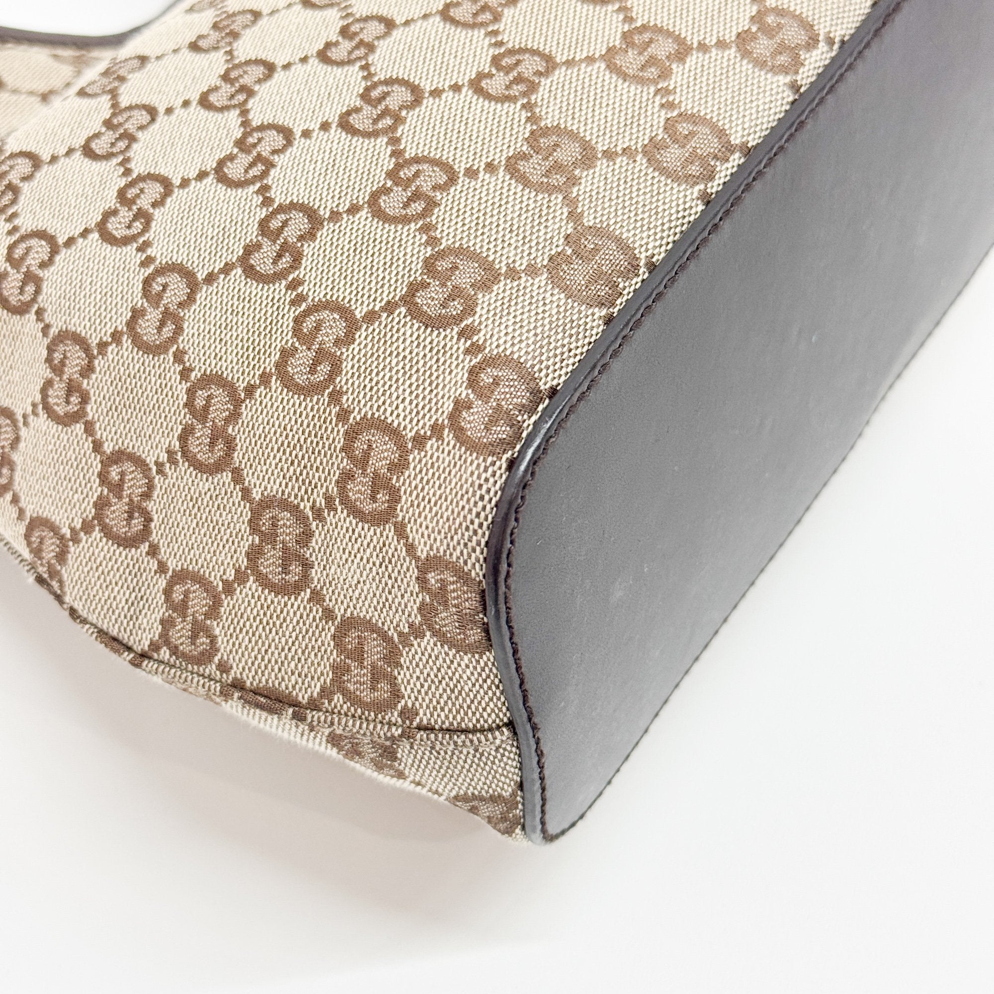 Brown GG Canvas Hobo Bag