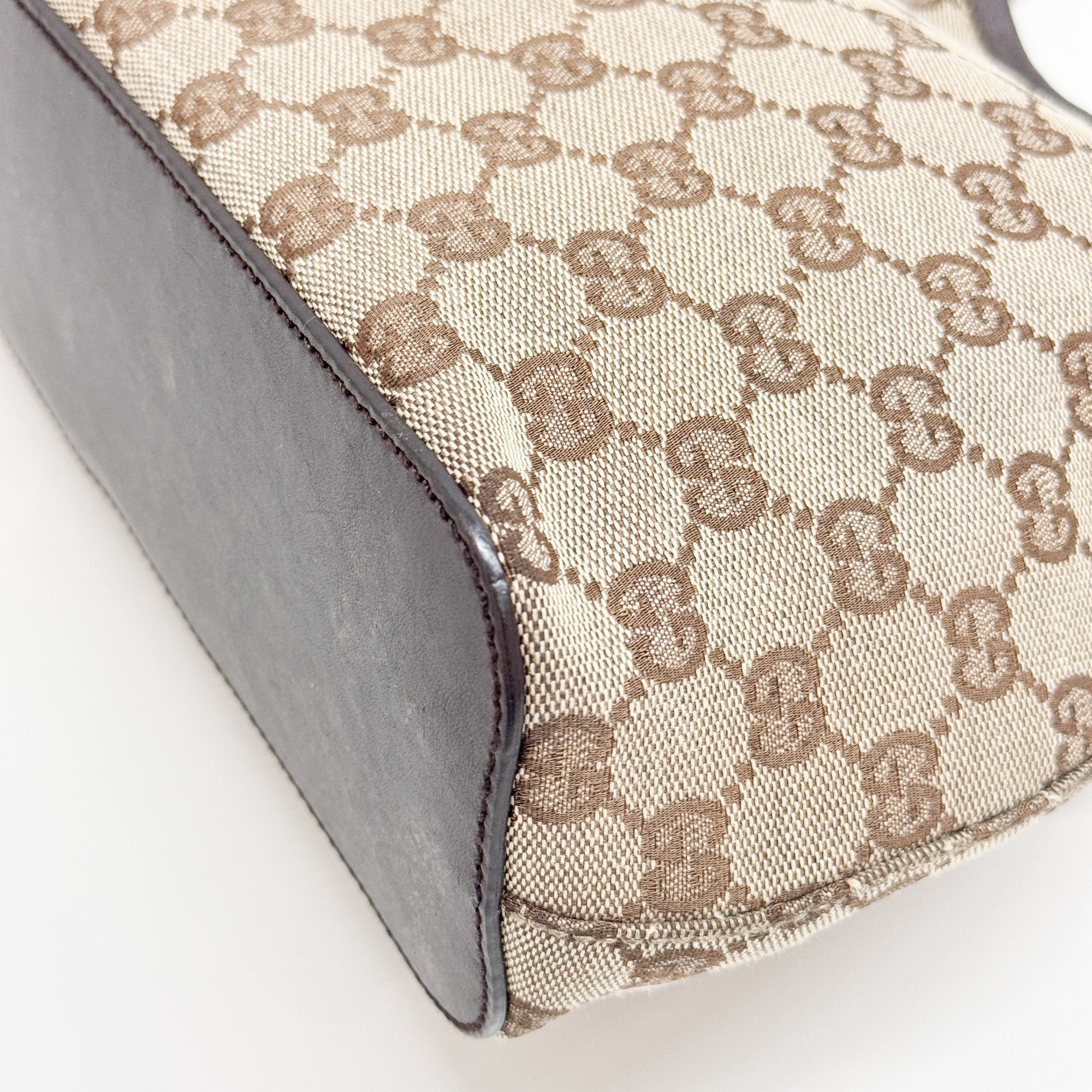 Brown GG Canvas Hobo Bag