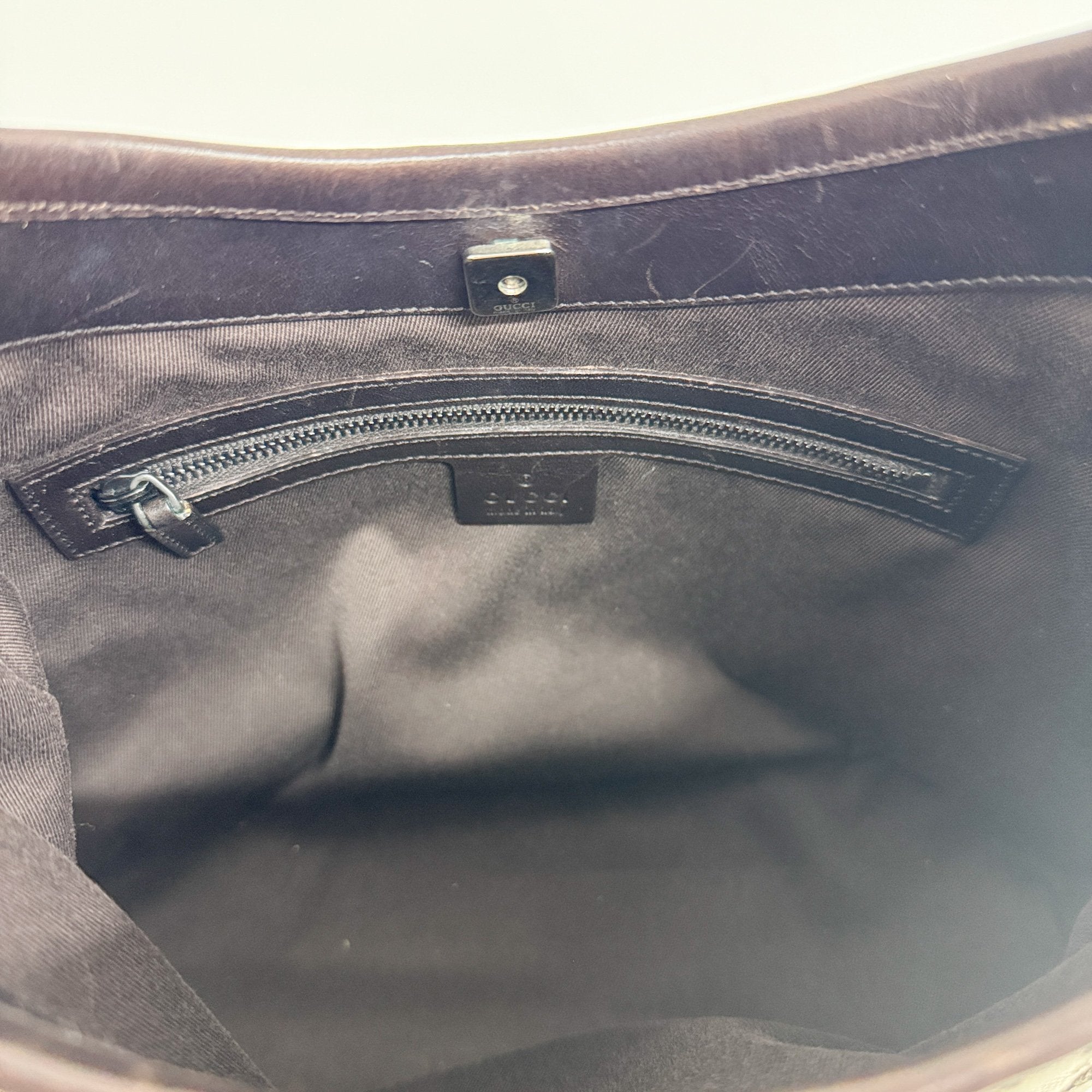 Brown GG Canvas Hobo Bag