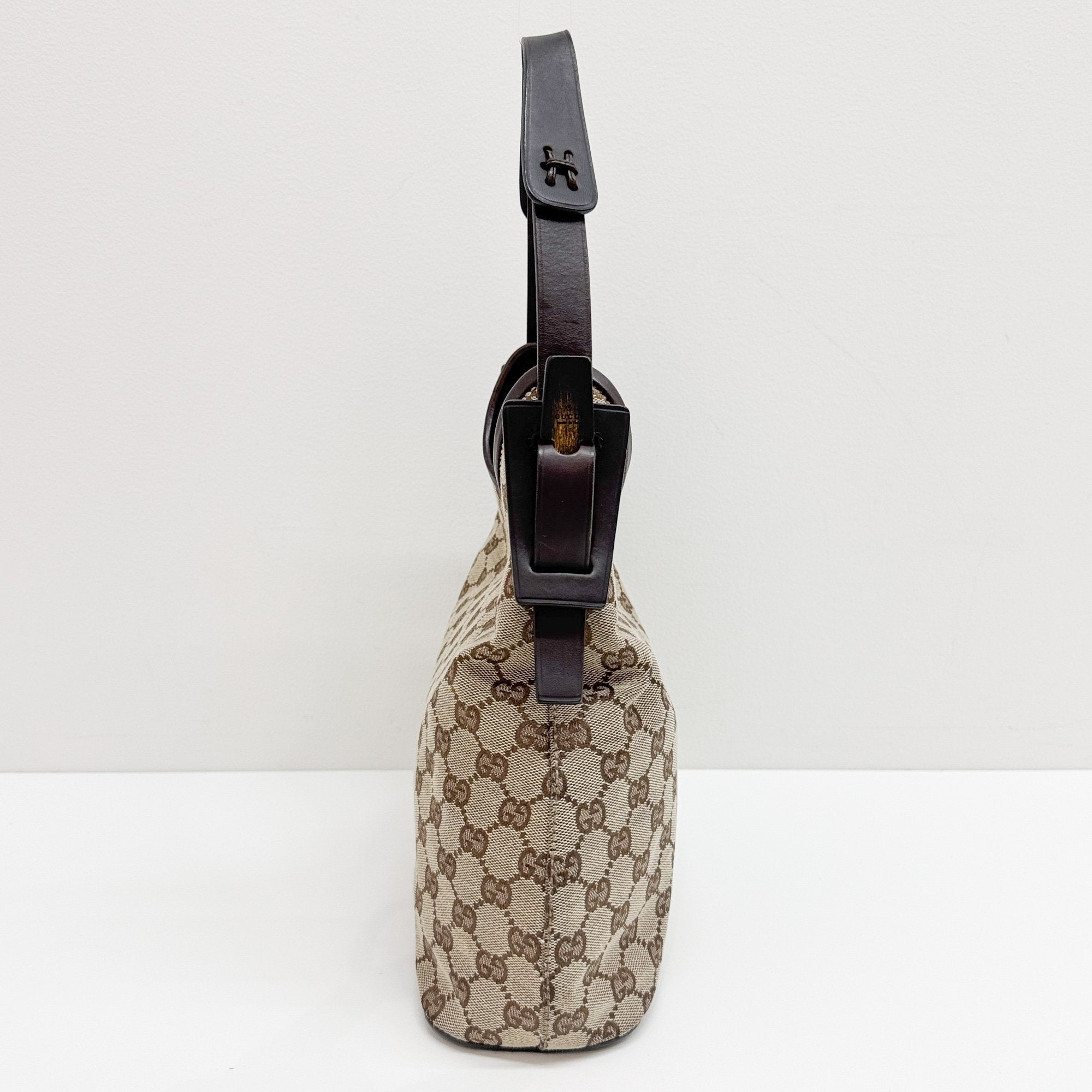Brown GG Canvas Hobo Bag