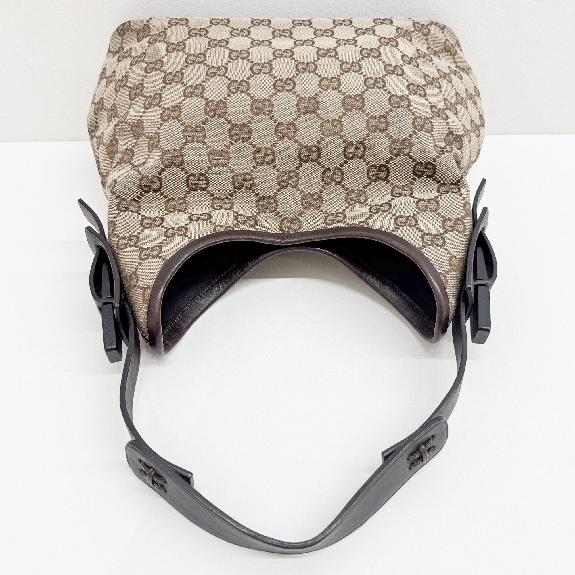 Brown GG Canvas Hobo Bag