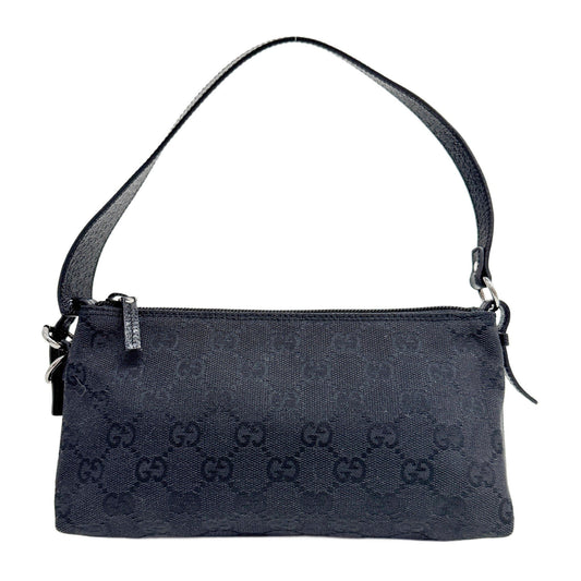 Black GG Canvas Pouch Bag