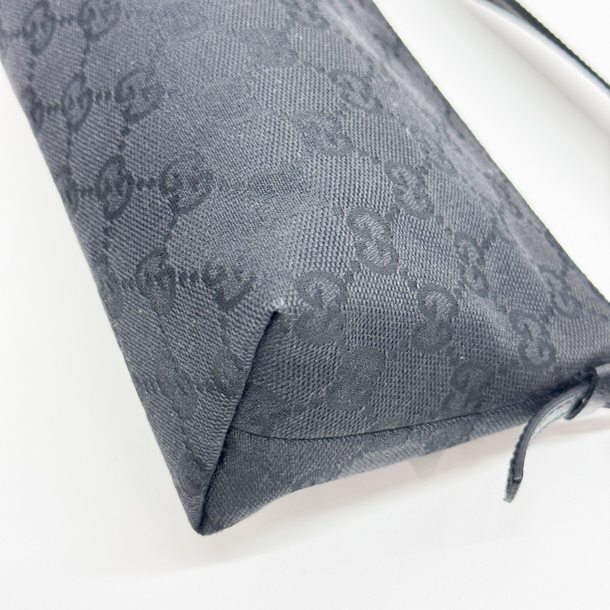 Black GG Canvas Pouch Bag