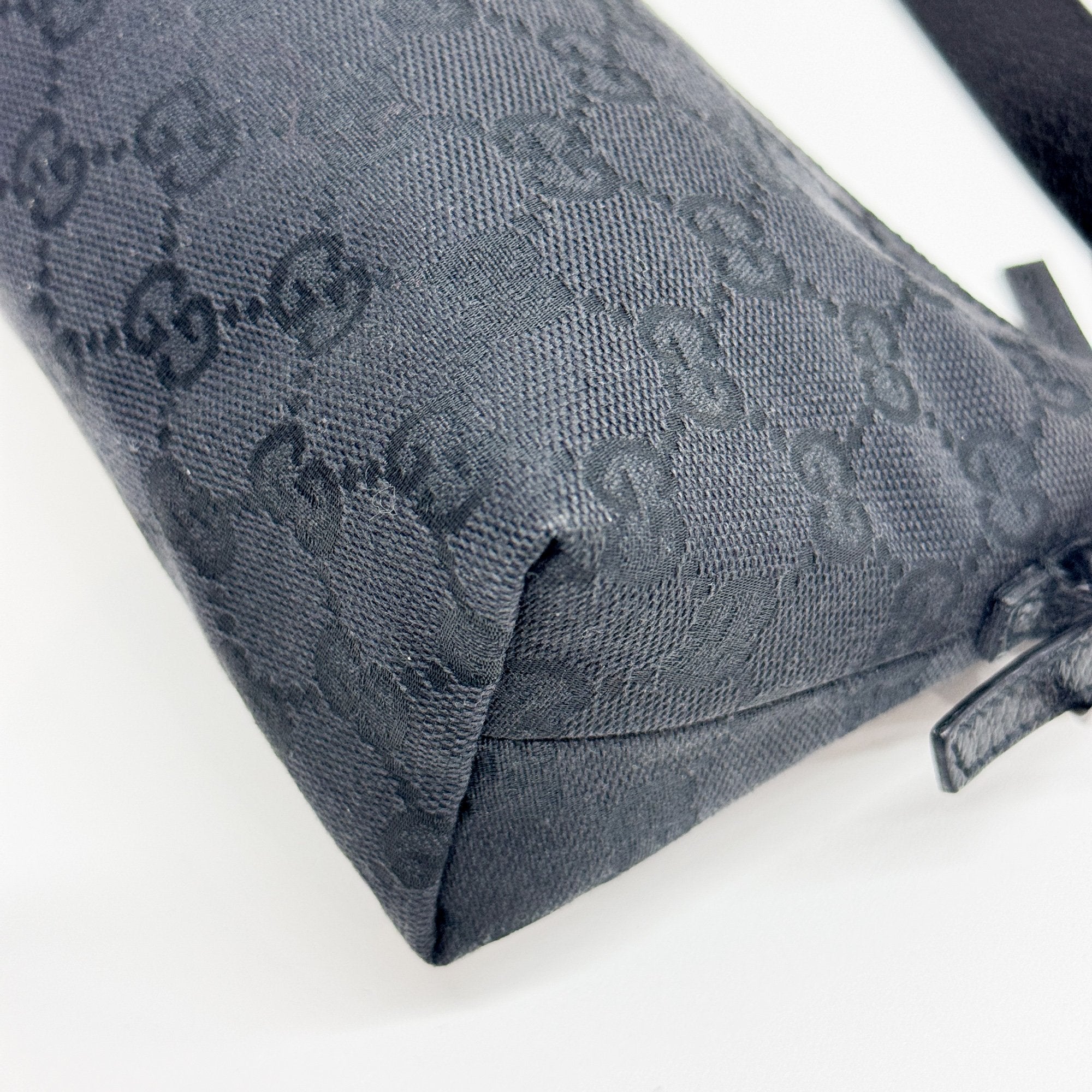 Black GG Canvas Pouch Bag