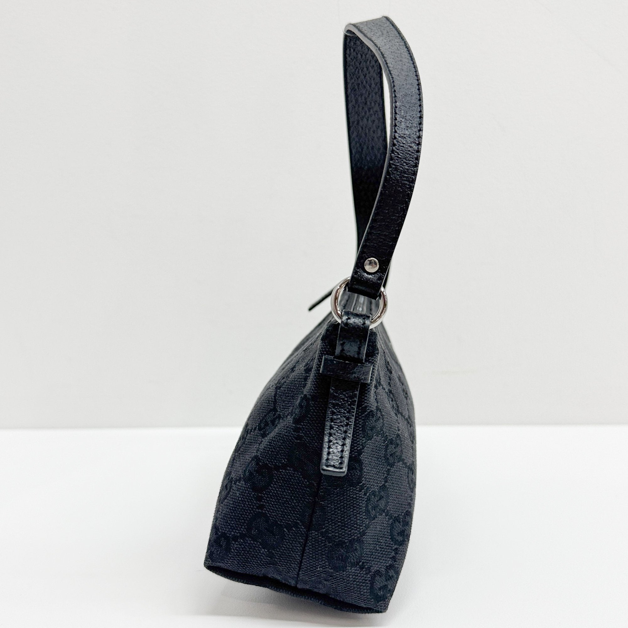 Black GG Canvas Pouch Bag