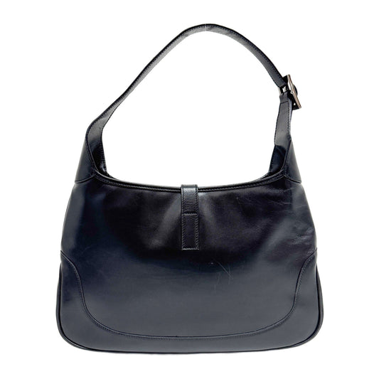Jackie Black Leather Shoulder Bag