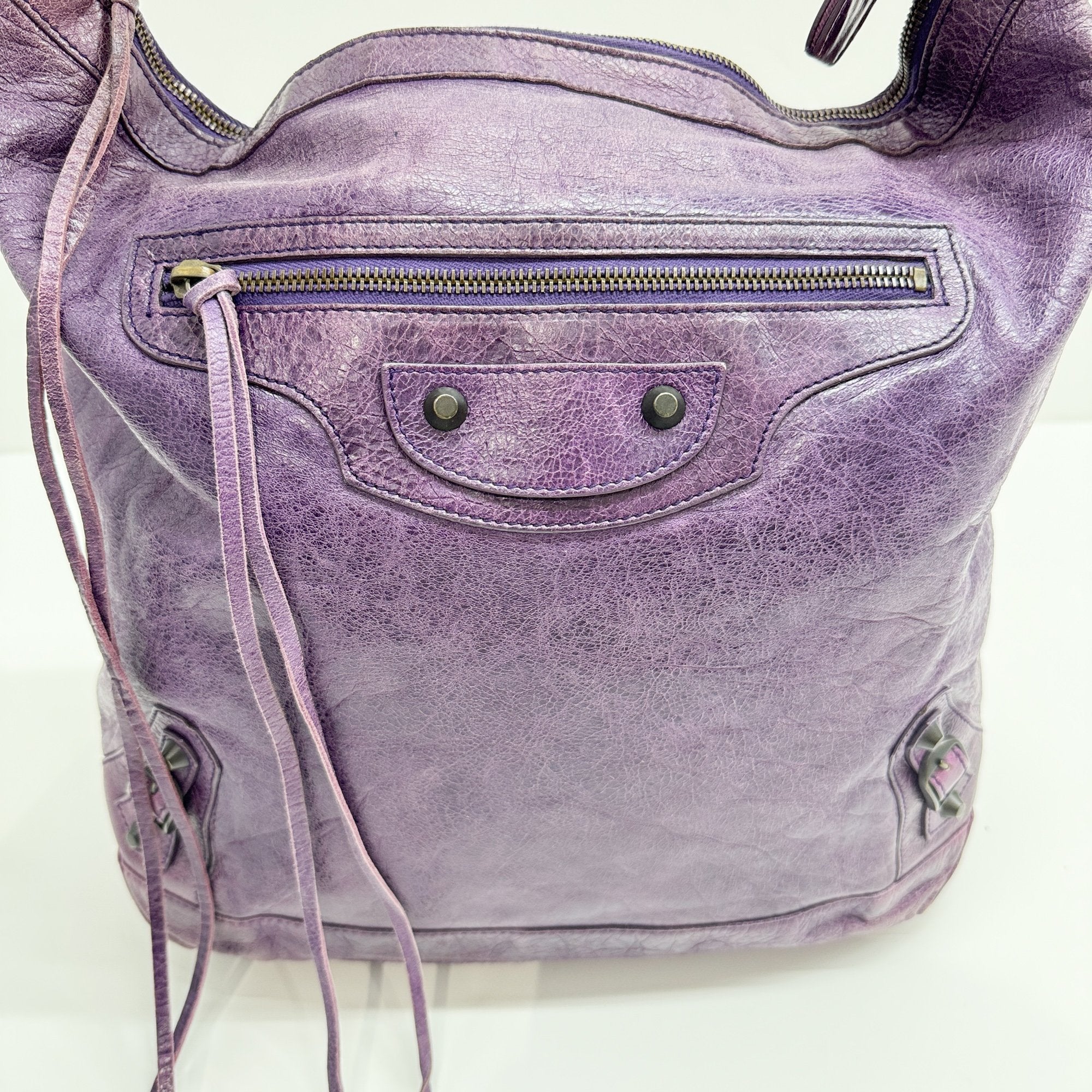 The Day Purple Leather Shoulder Bag