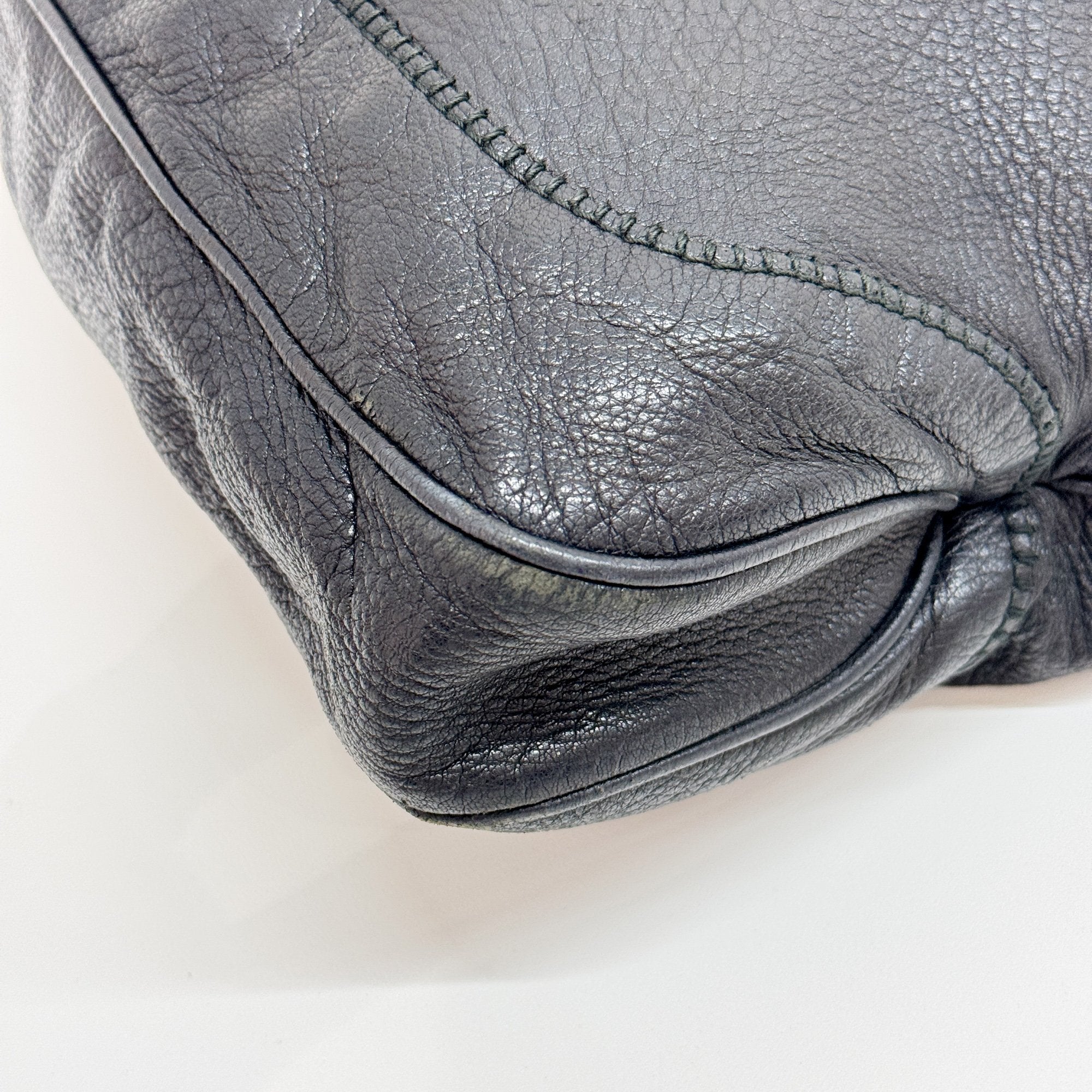 New Jackie Black Leather Shoulder Bag