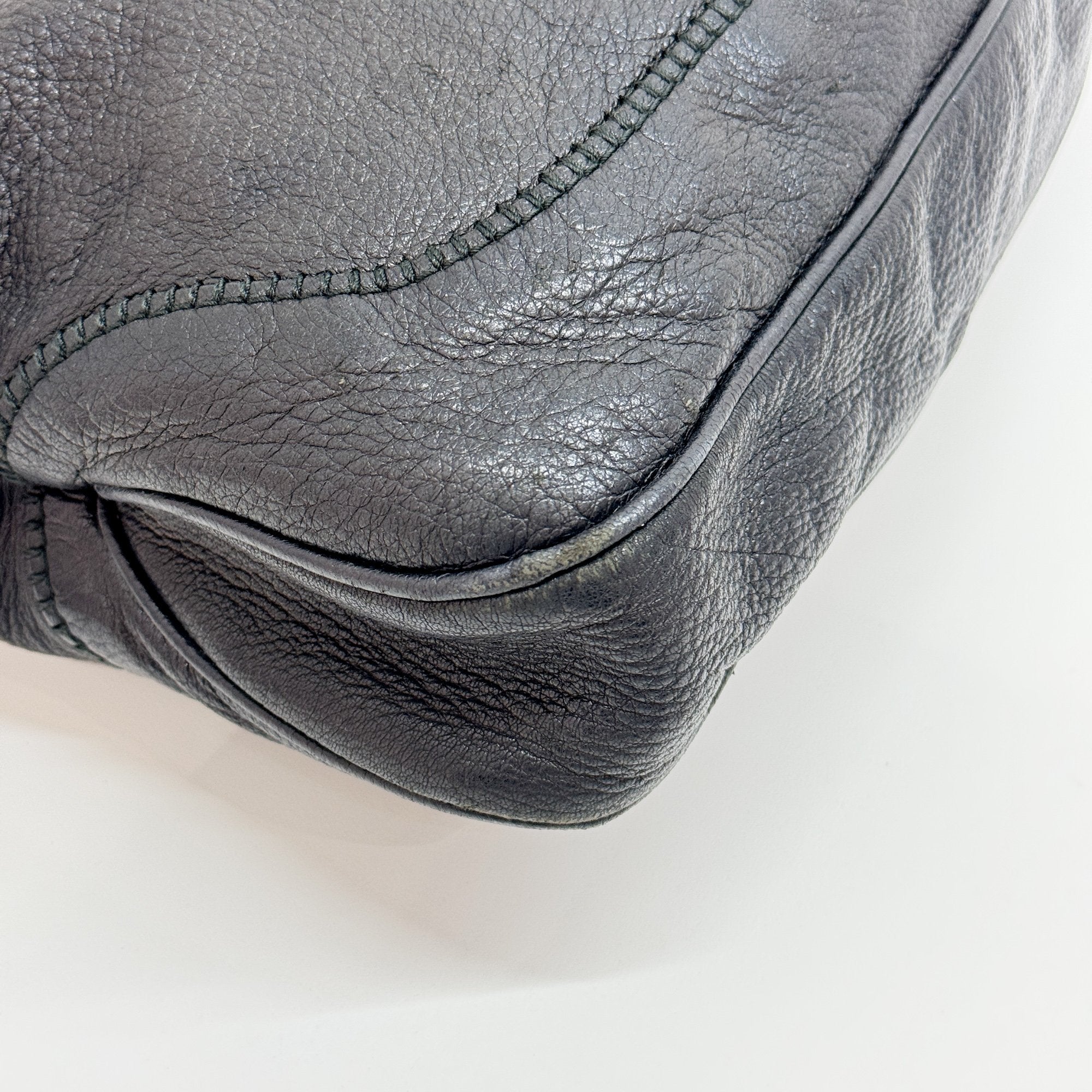 New Jackie Black Leather Shoulder Bag