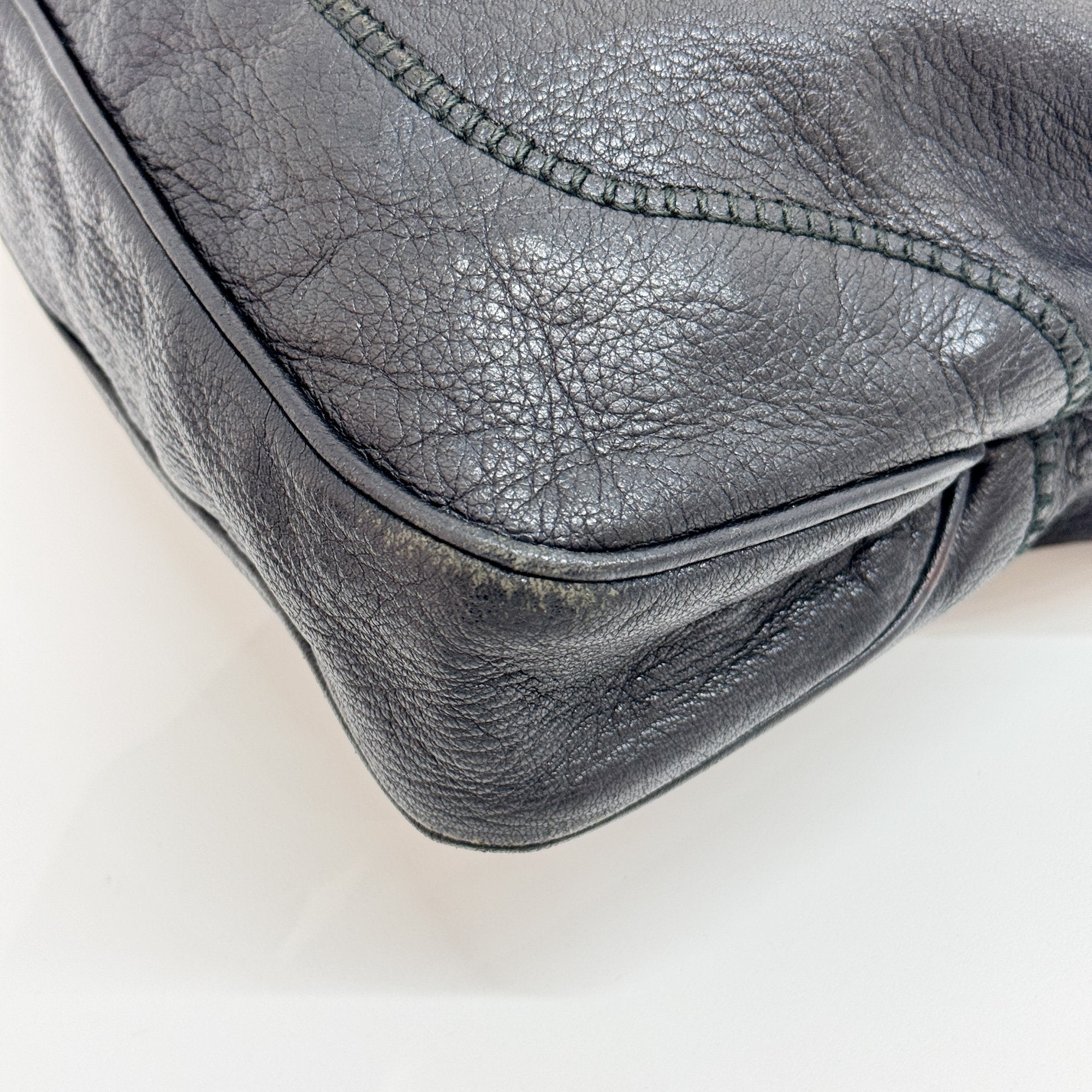 New Jackie Black Leather Shoulder Bag