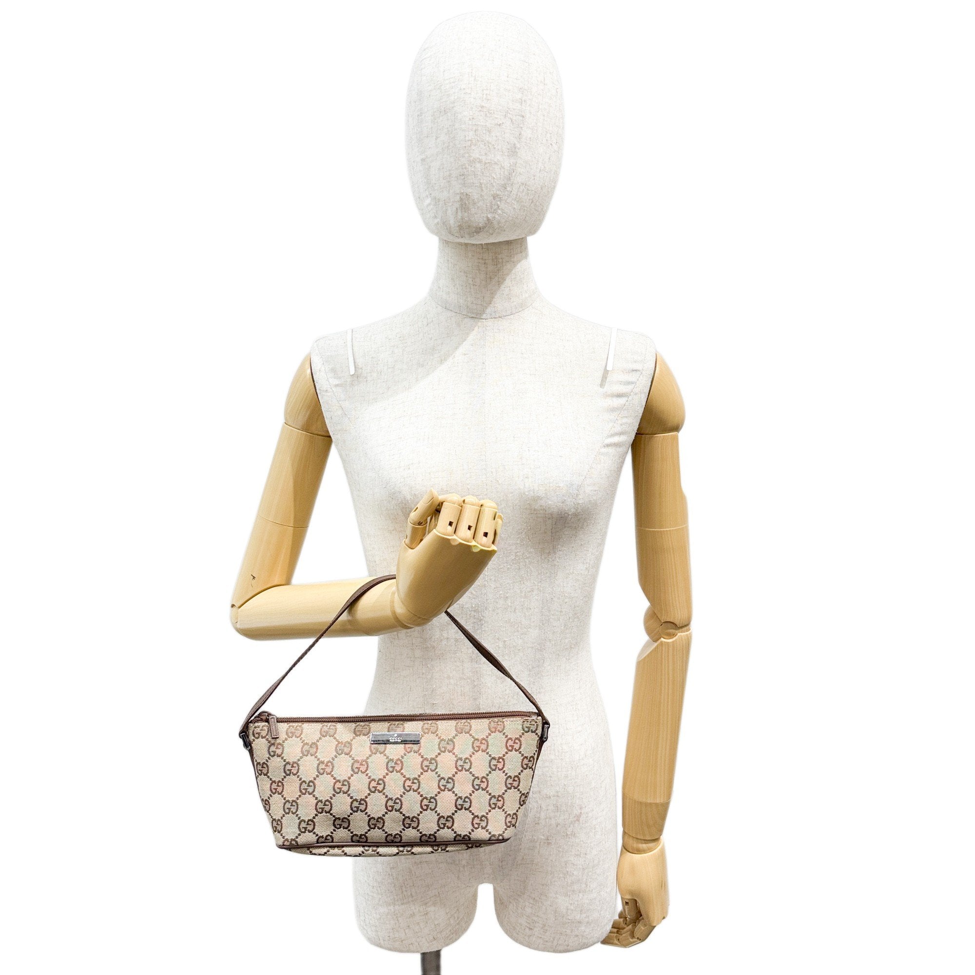 Boat Brown GG Canvas Hand Bag