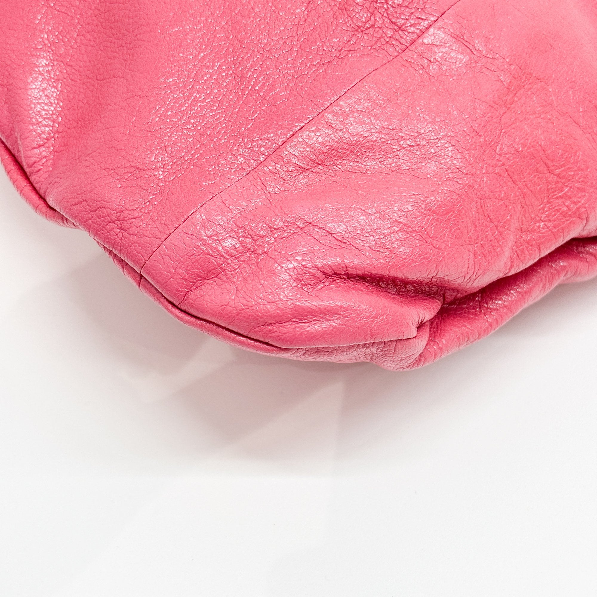 Bamboo Pink Leather Shoulder Bag