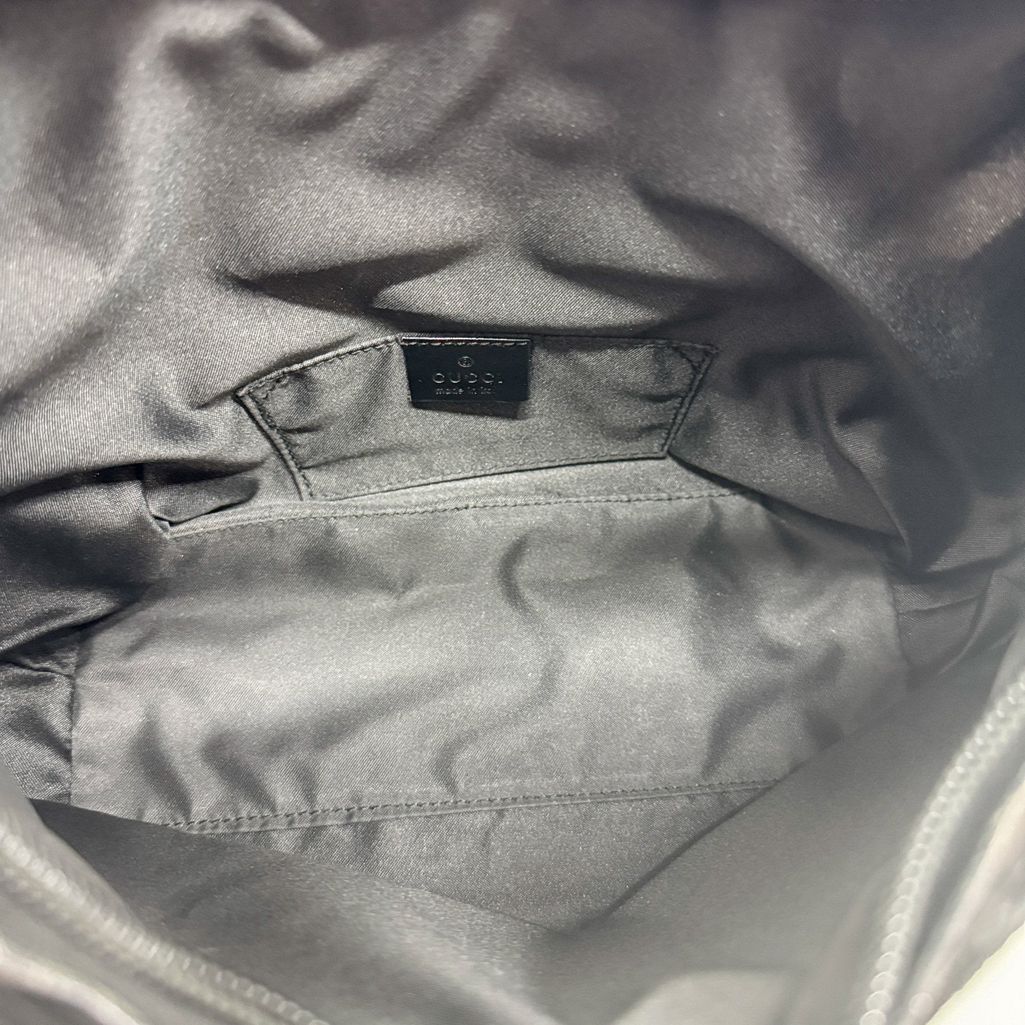 Black GG Canvas Suede Hobo Bag