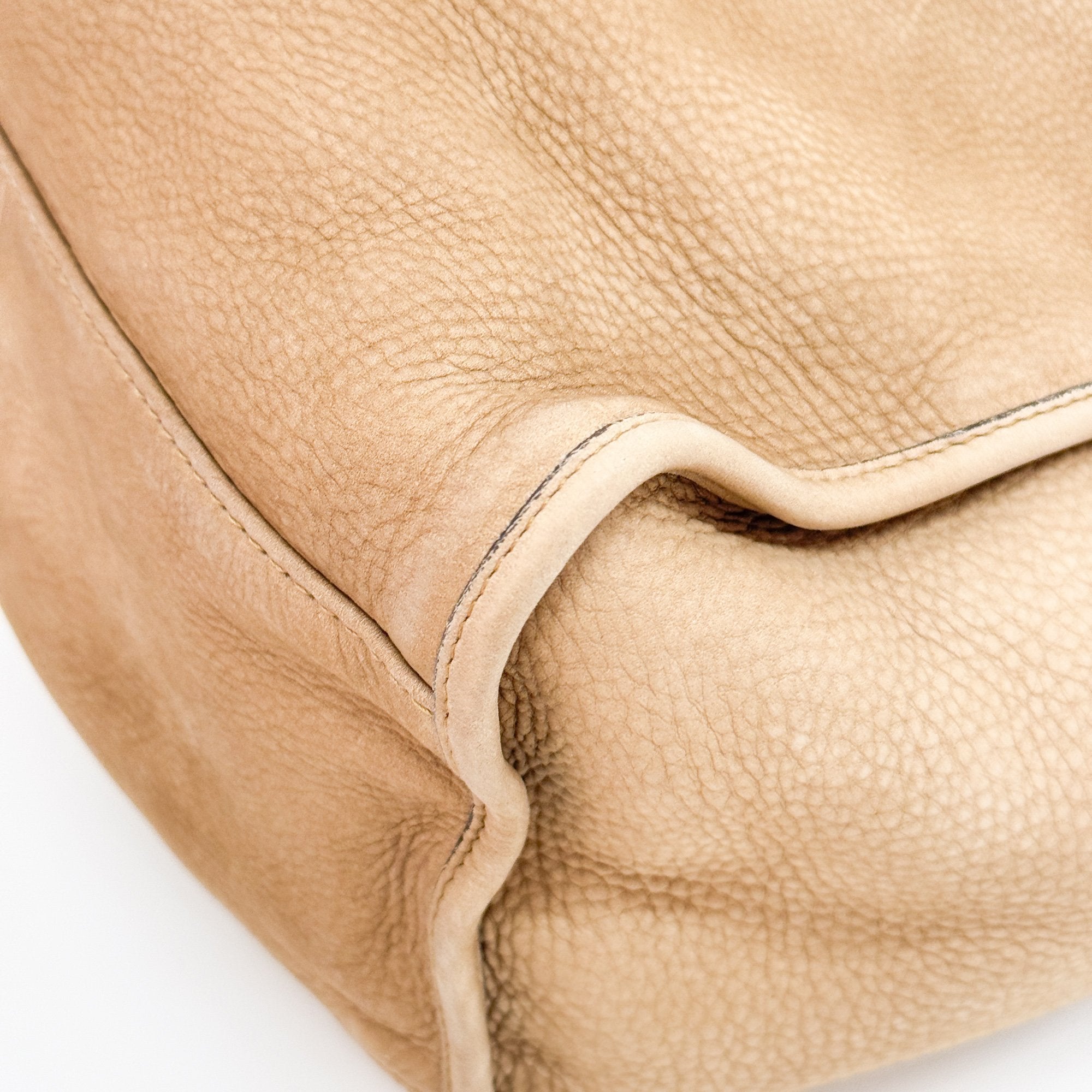 Stirrup Sand Beige New Buck Leather Hand Bag