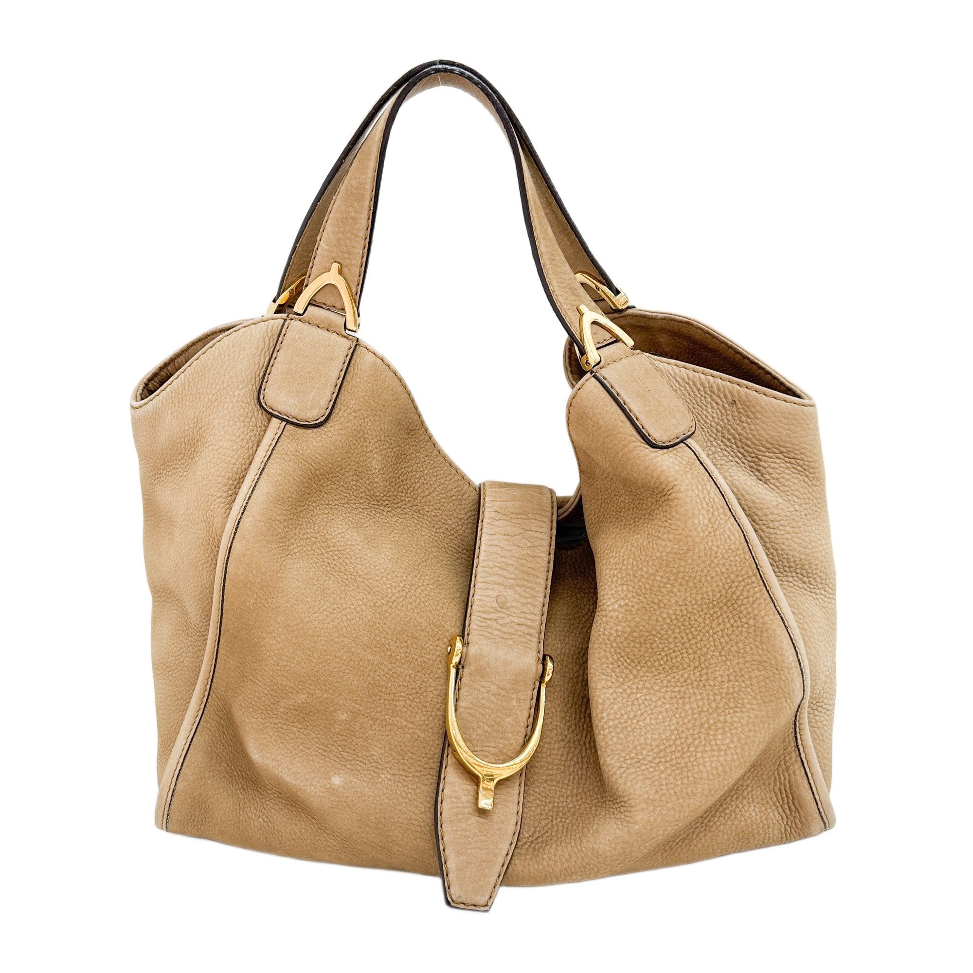 Stirrup Sand Beige New Buck Leather Hand Bag