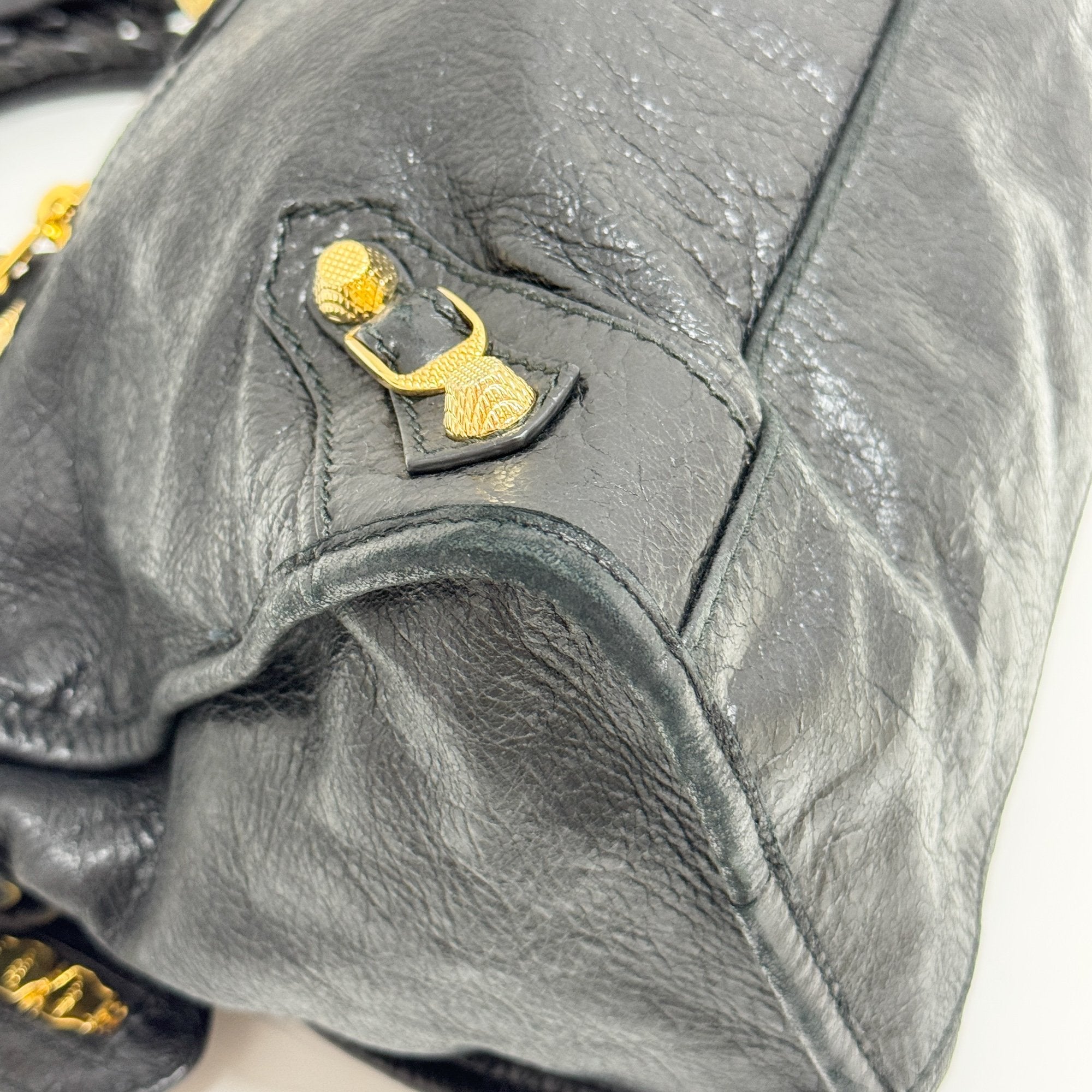 Giant 12 City Black Leather Two Way Bag