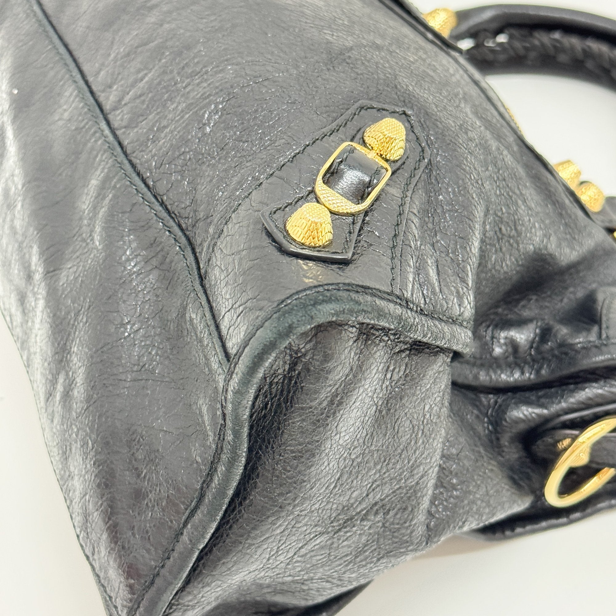 Giant 12 City Black Leather Two Way Bag