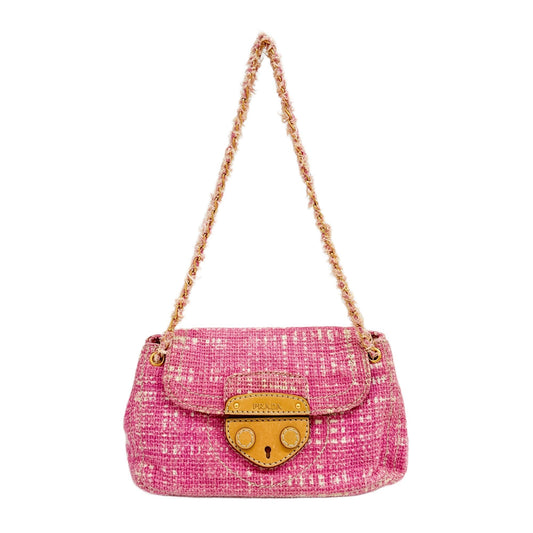 Sound Pink Tweed Shoulder Bag