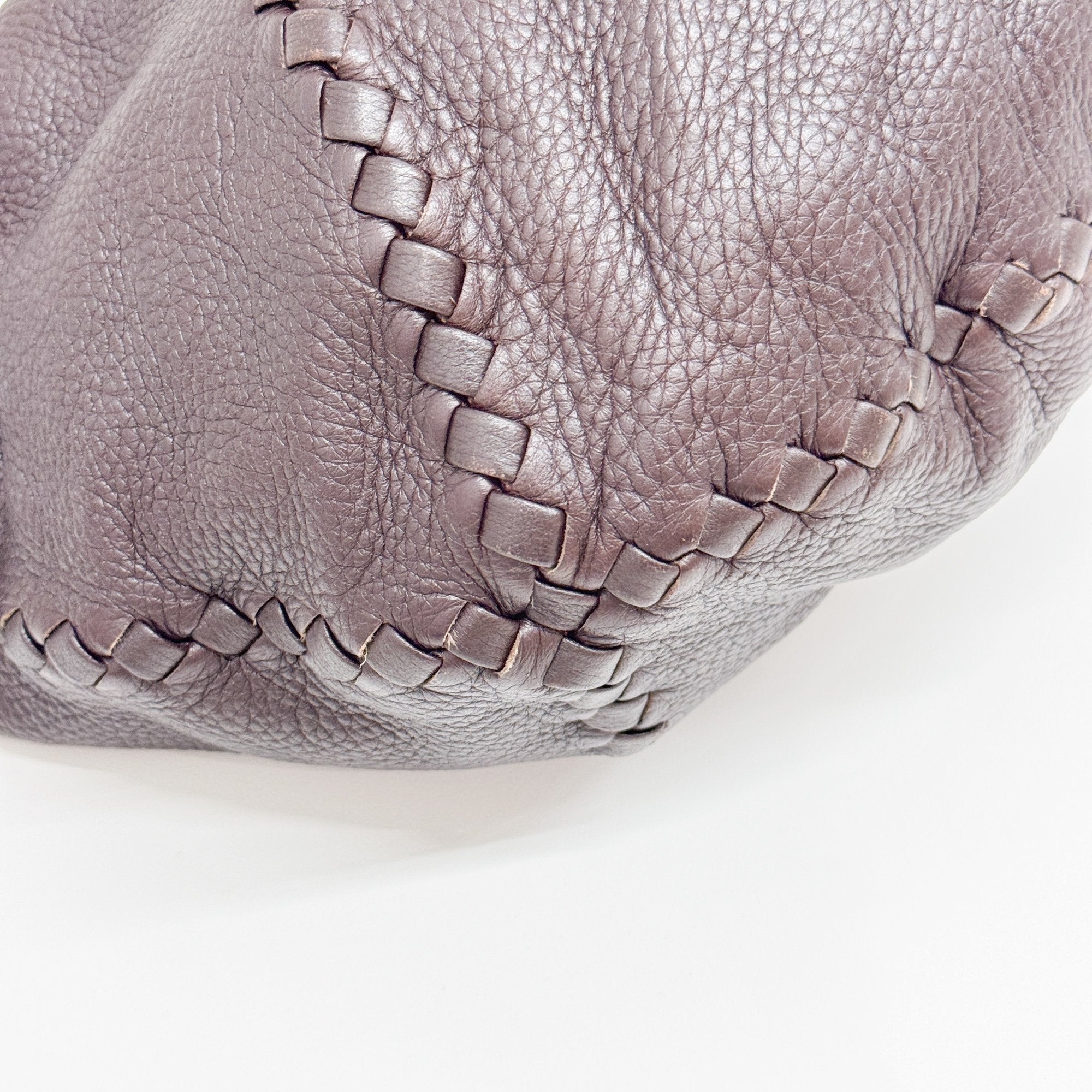 Intrecciato Brown Leather Hobo Bag