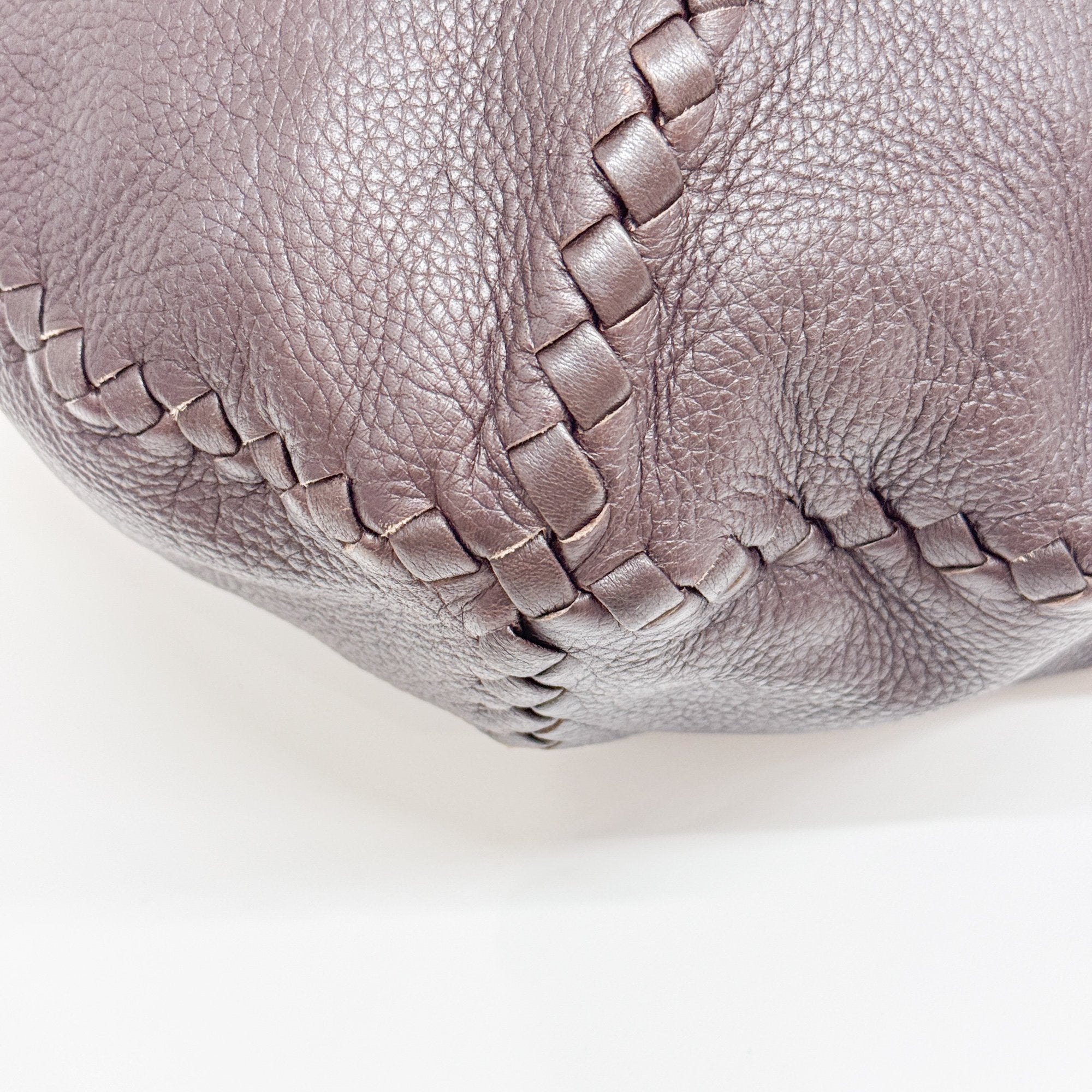 Intrecciato Brown Leather Hobo Bag